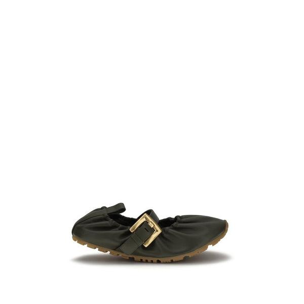 Balmain Upper 100% Lamb Ovis Aries ballet flat in black