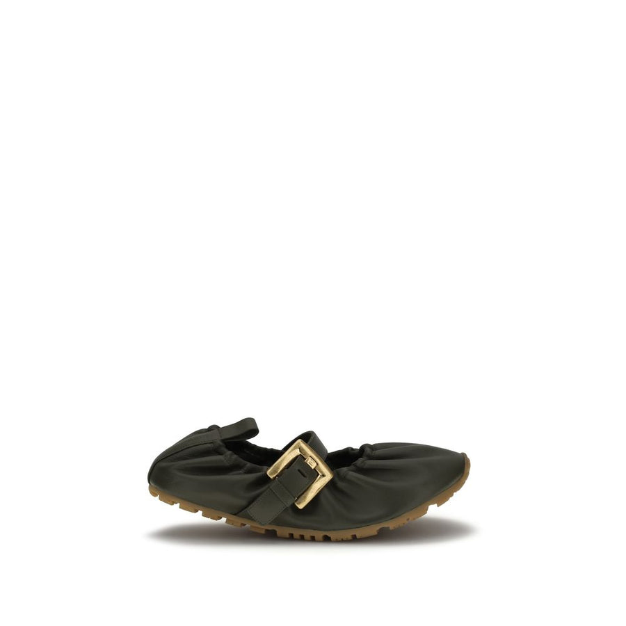 Balmain Upper 100% Lamb Ovis Aries ballet flat in black