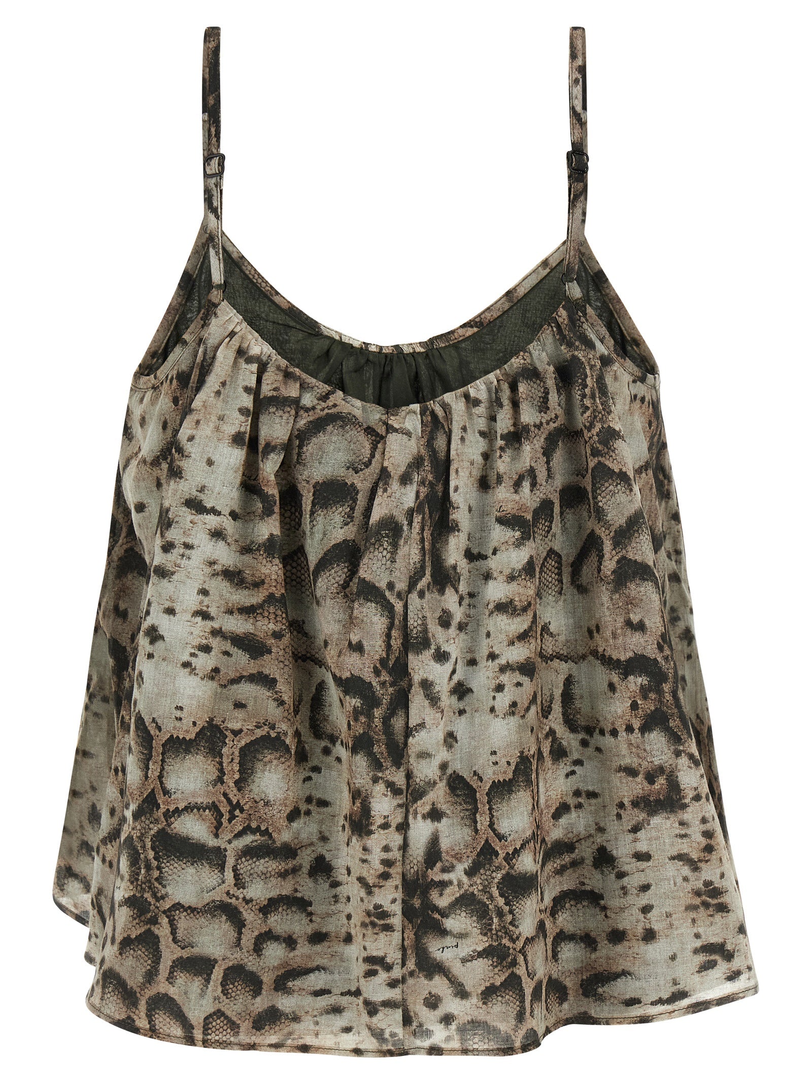 Udine top Gray Cotton Tops