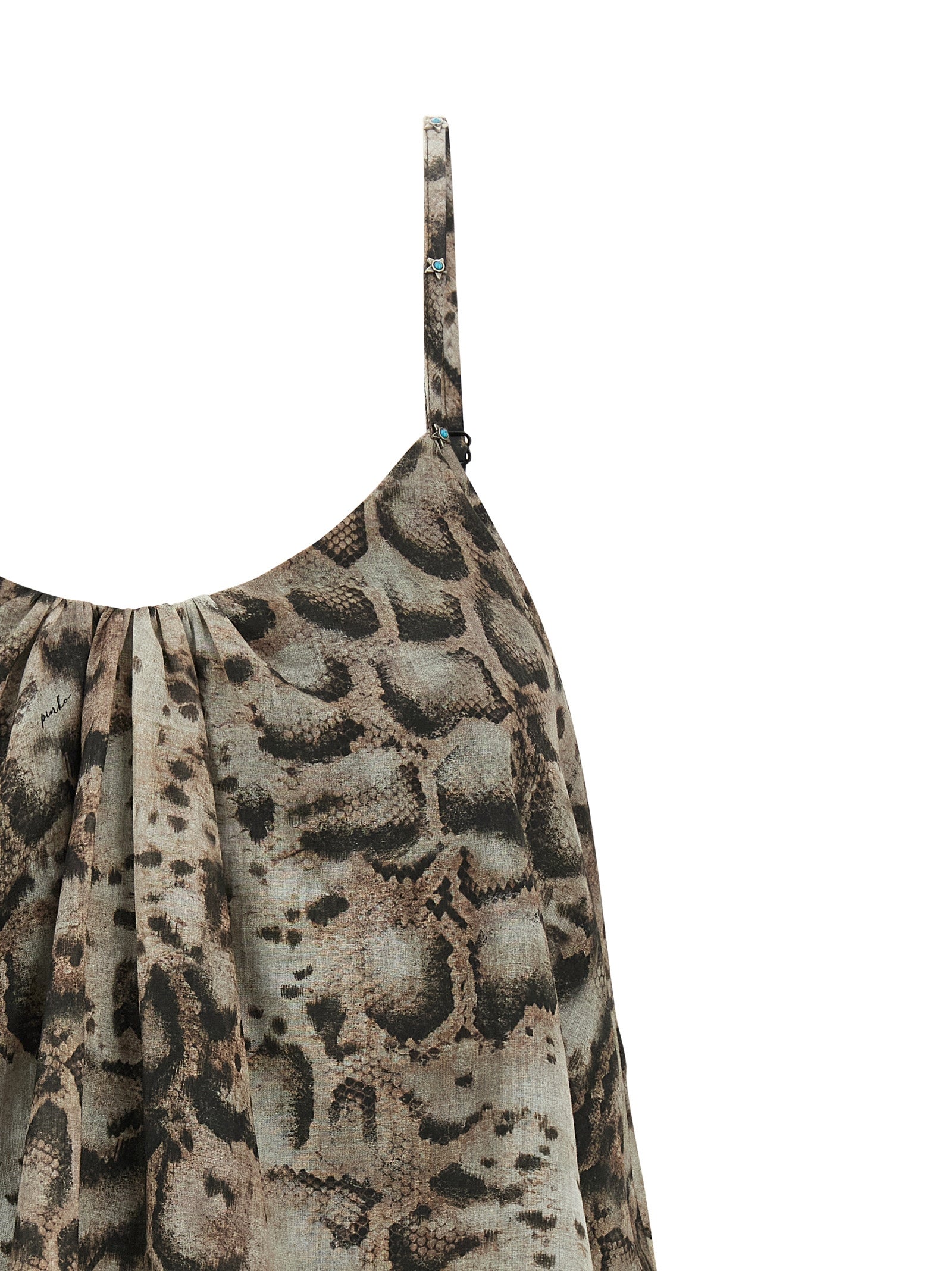 Udine top Gray Cotton Tops