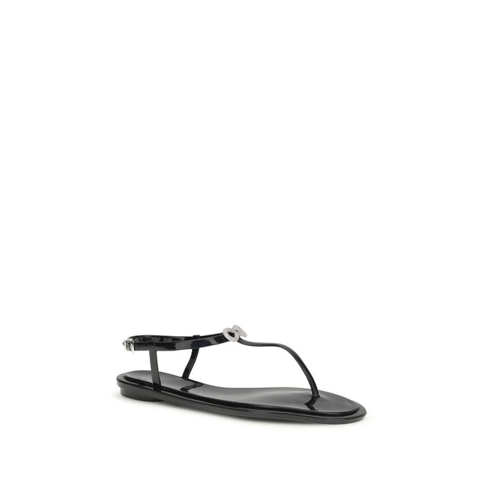Mach & Mach UPPER 100% Rubber sandals in black — view 2