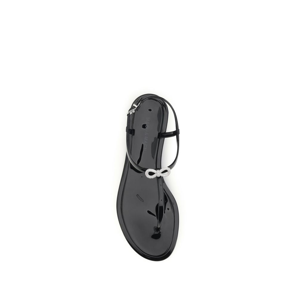 Mach & Mach UPPER 100% Rubber sandals in black — view 4