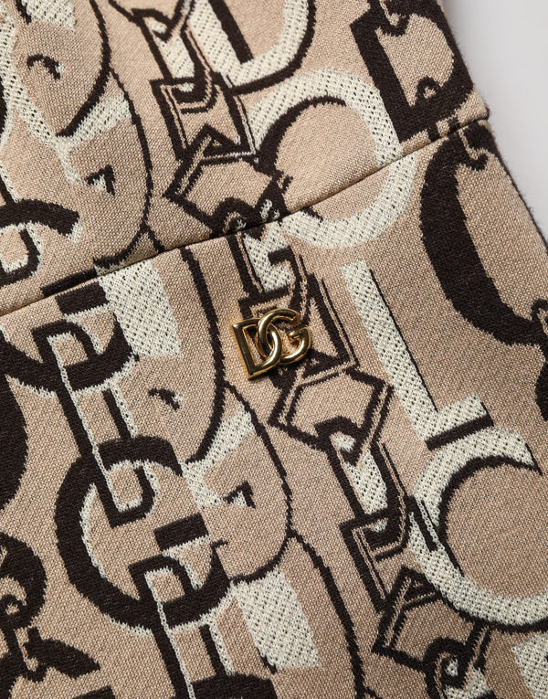 Dolce & Gabbana 70% Cotton sheath dress in brown