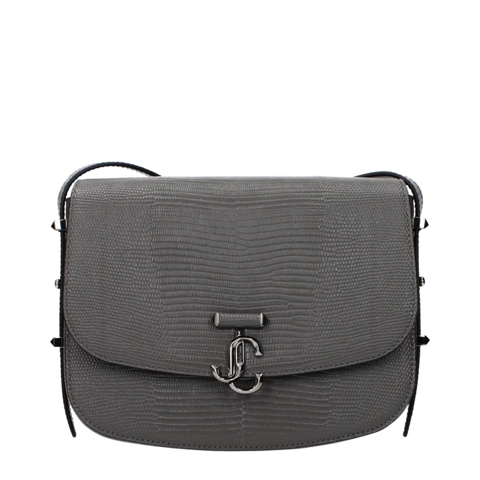 Jimmy Choo Leather crossbody bag in gray