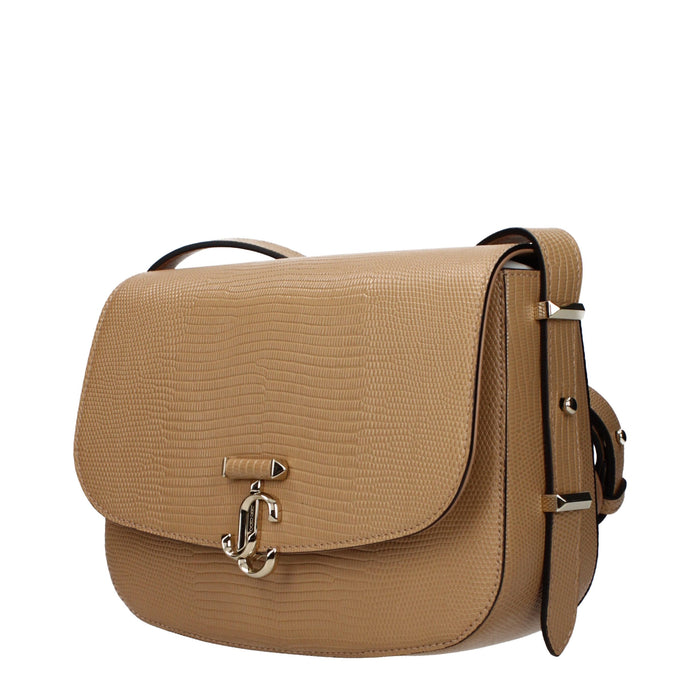 Jimmy Choo Leather crossbody bag in brown — view 2