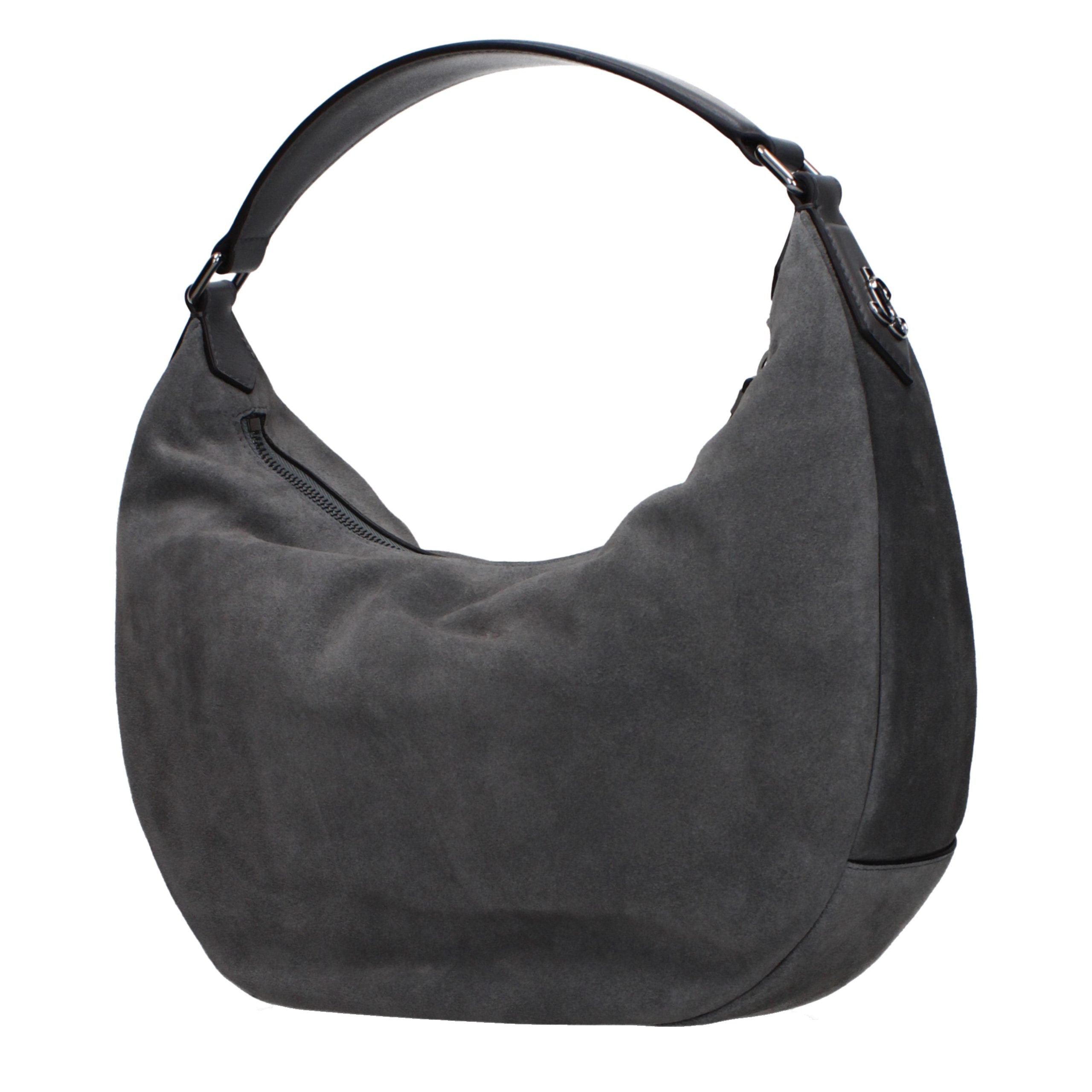 Jimmy Choo Suede shoulder bag in gray — view 2