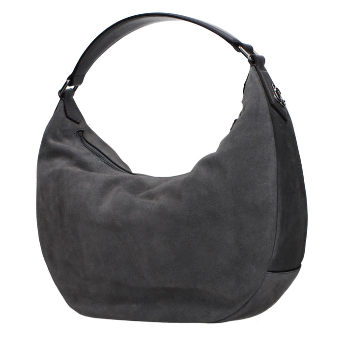 Jimmy Choo Suede shoulder bag in gray — view 2