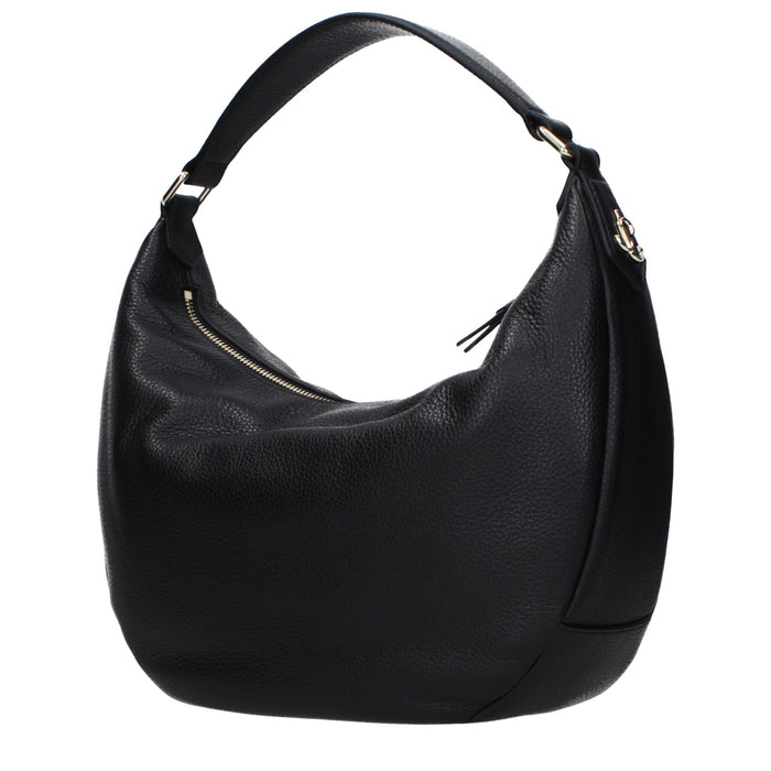 Jimmy Choo Leather shoulder bag in black — view 2