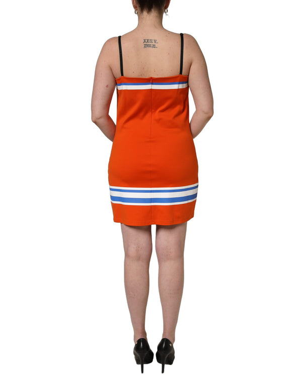 Dolce & Gabbana 85% Cotton 5% Nylon 10% Silk mini dress in orange