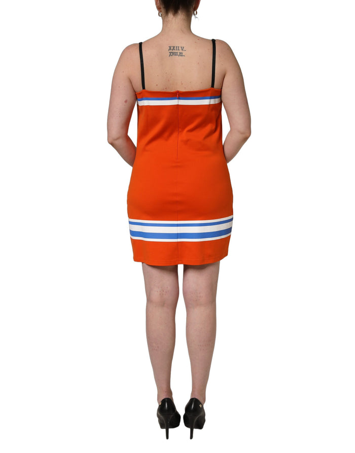 Dolce & Gabbana 85% Cotton 5% Nylon 10% Silk mini dress in orange