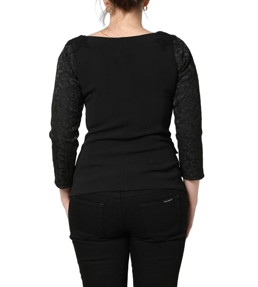 Dolce & Gabbana 48% Acetate blazer in black
