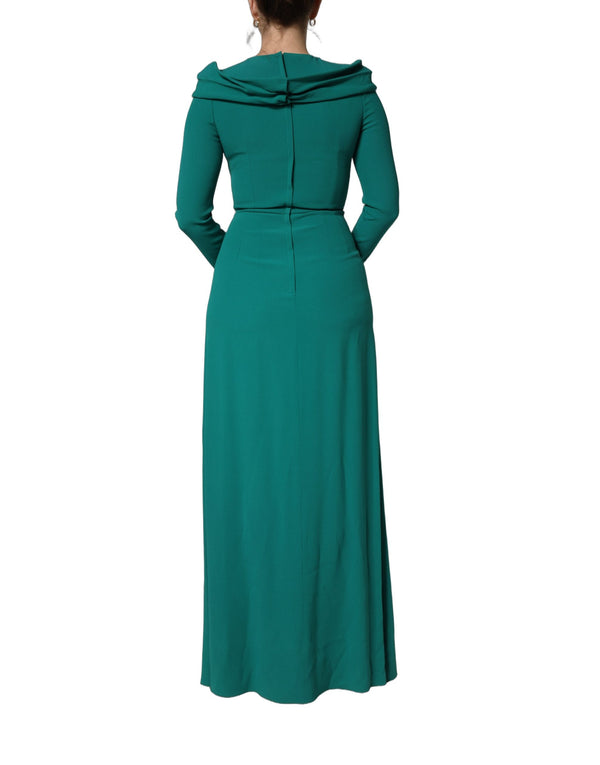 Dolce & Gabbana 83% Acetate gown in green