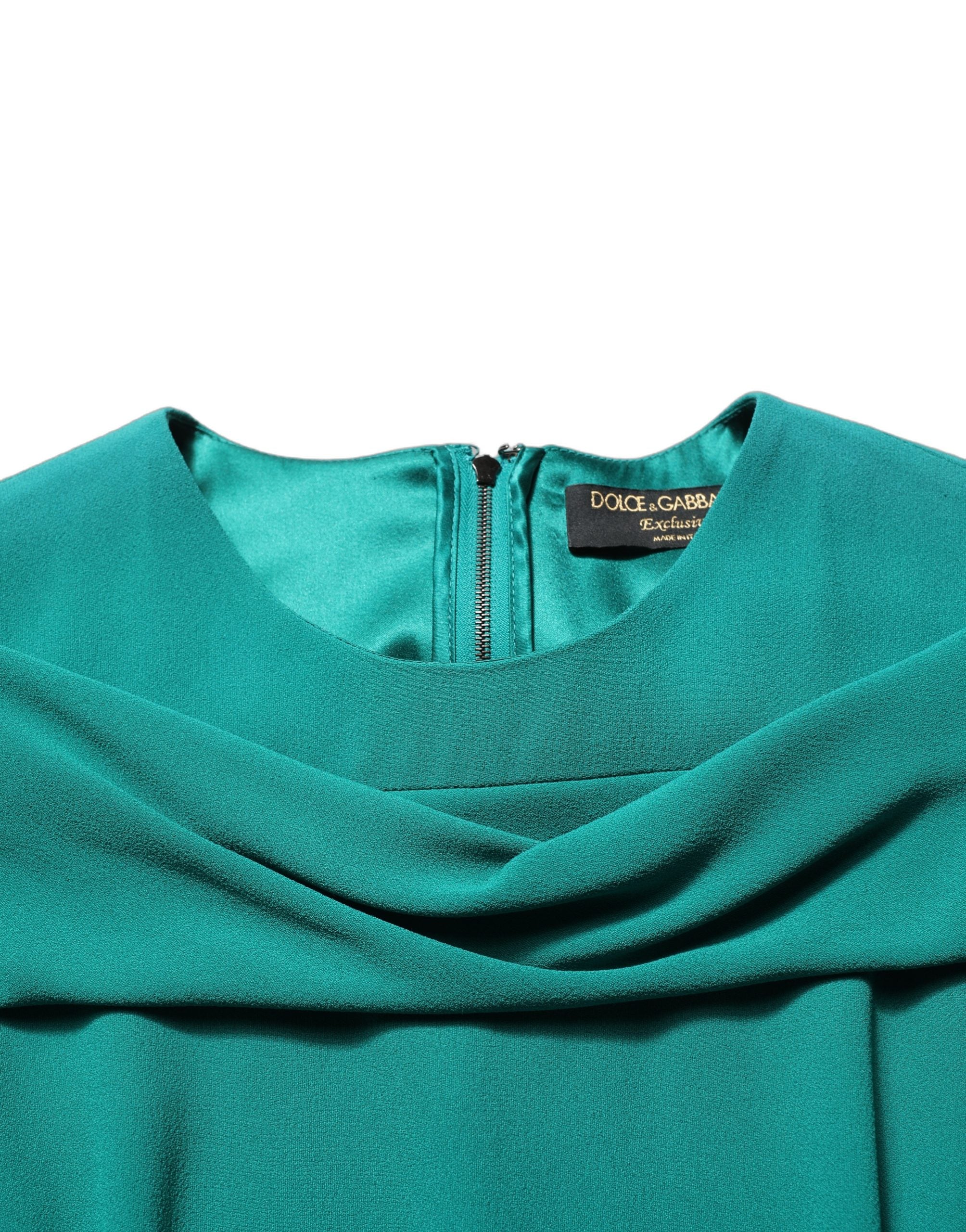 Dolce & Gabbana 83% Acetate gown in green — view 3