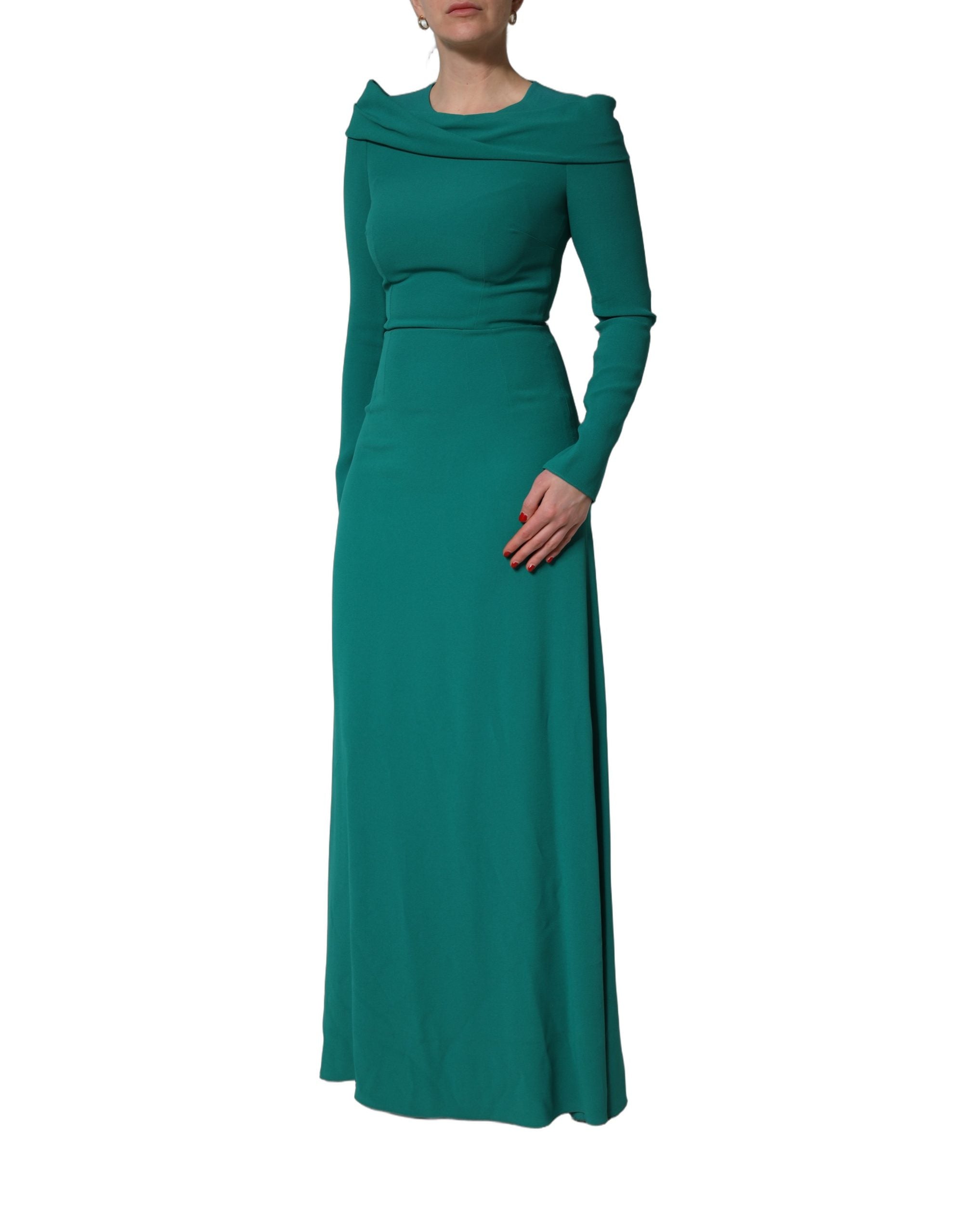 Dolce & Gabbana 83% Acetate gown in green — view 6