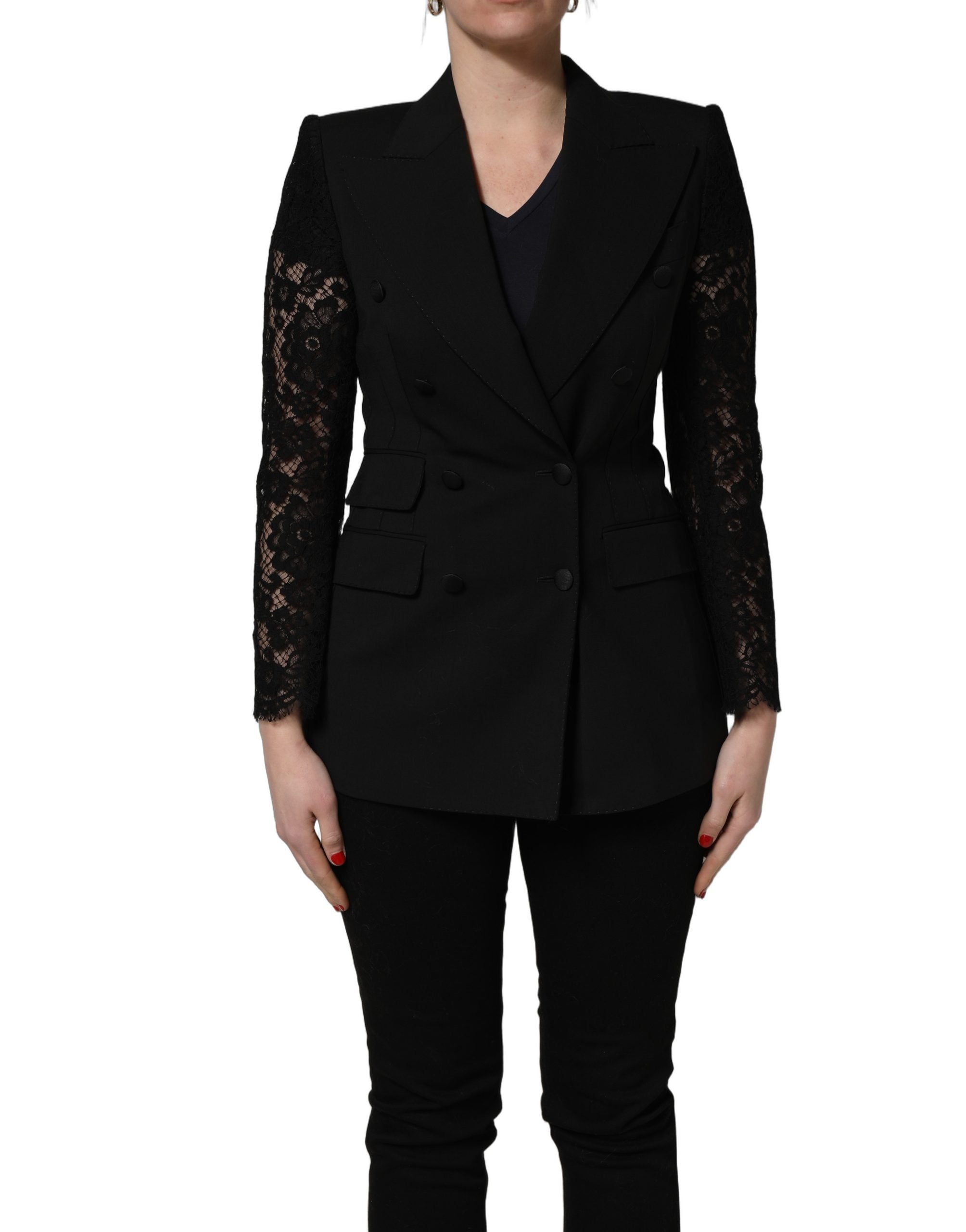 Dolce & Gabbana 15% Cotton blazer in black — view 5