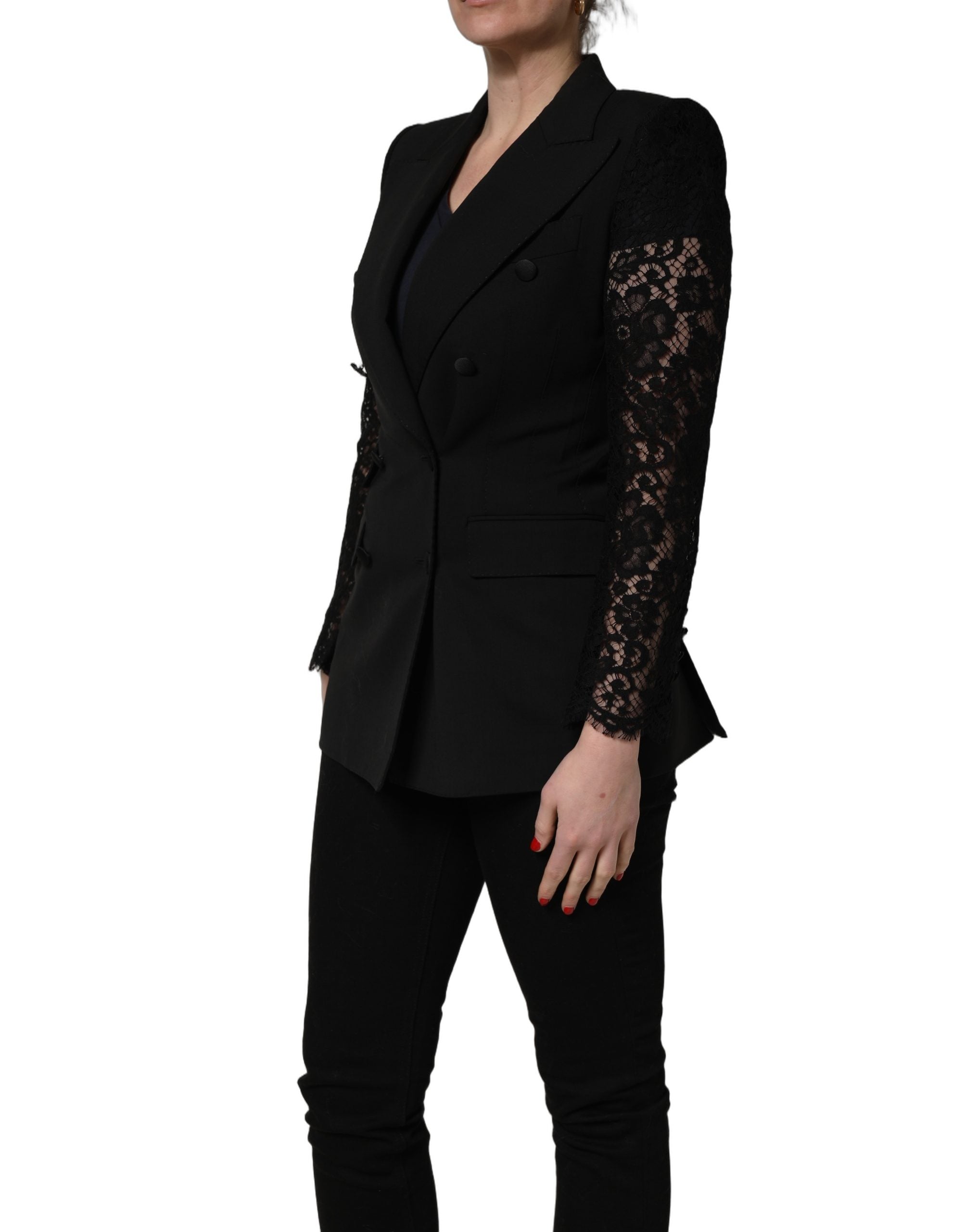 Dolce & Gabbana 15% Cotton blazer in black — view 6