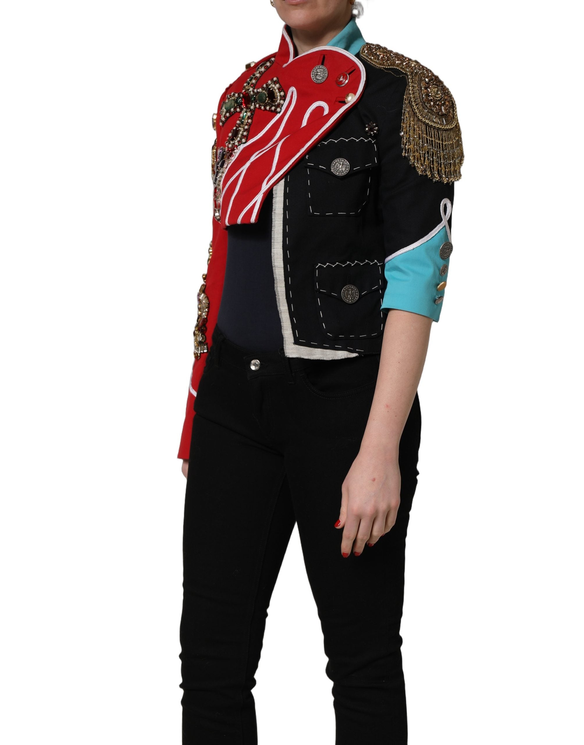 Dolce & Gabbana 88% Cotton jacket in multicolor — view 4