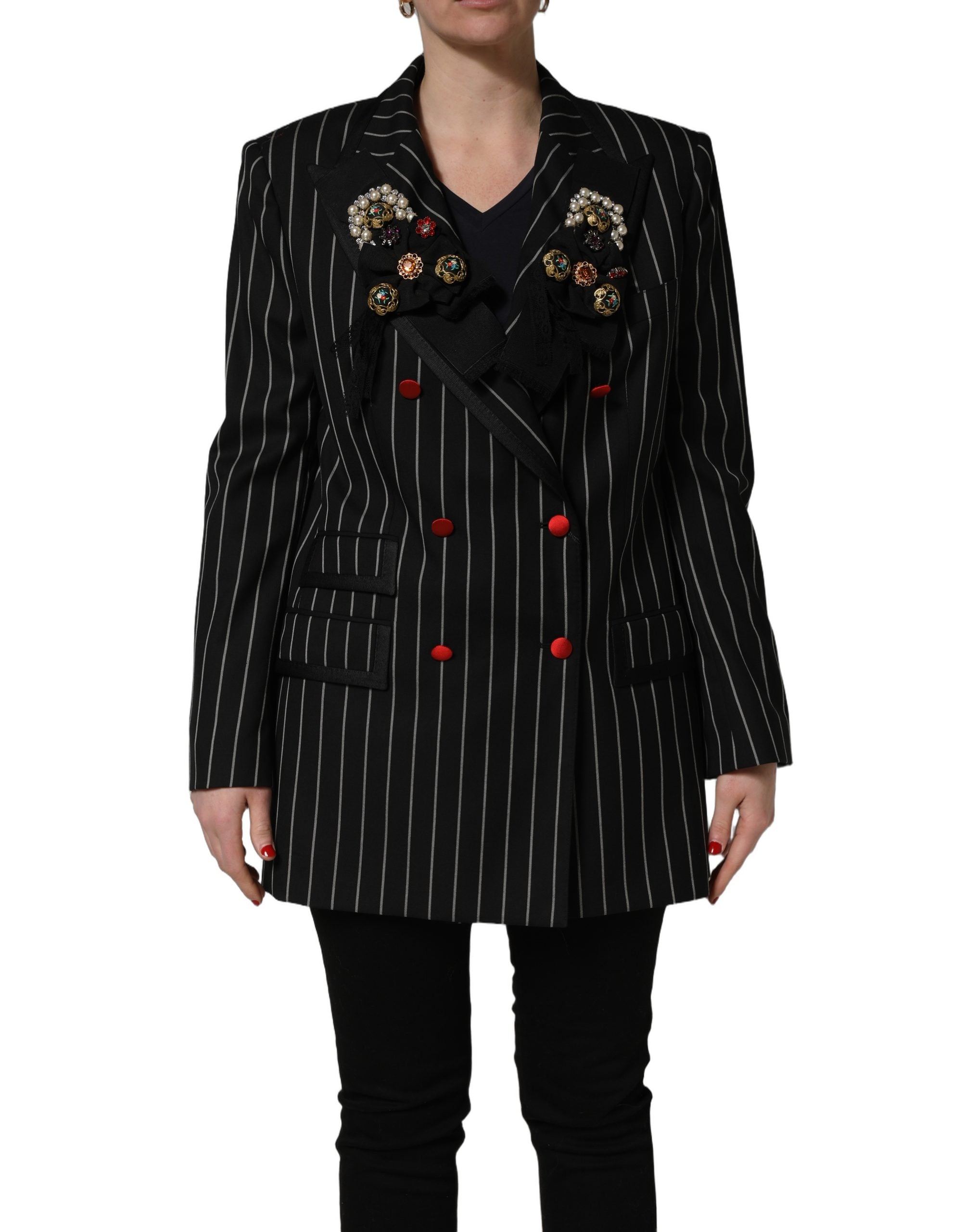 Dolce & Gabbana 89% Virgin Wool blazer in black — view 4