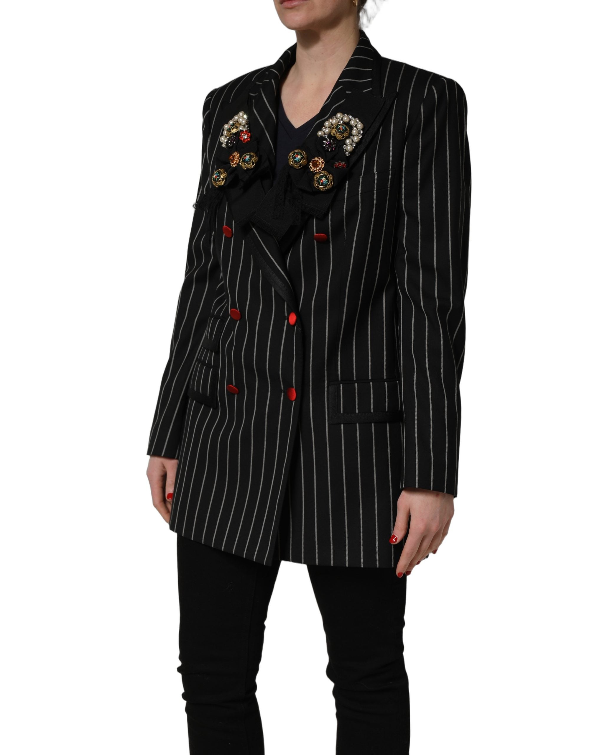 Dolce & Gabbana 89% Virgin Wool blazer in black — view 5