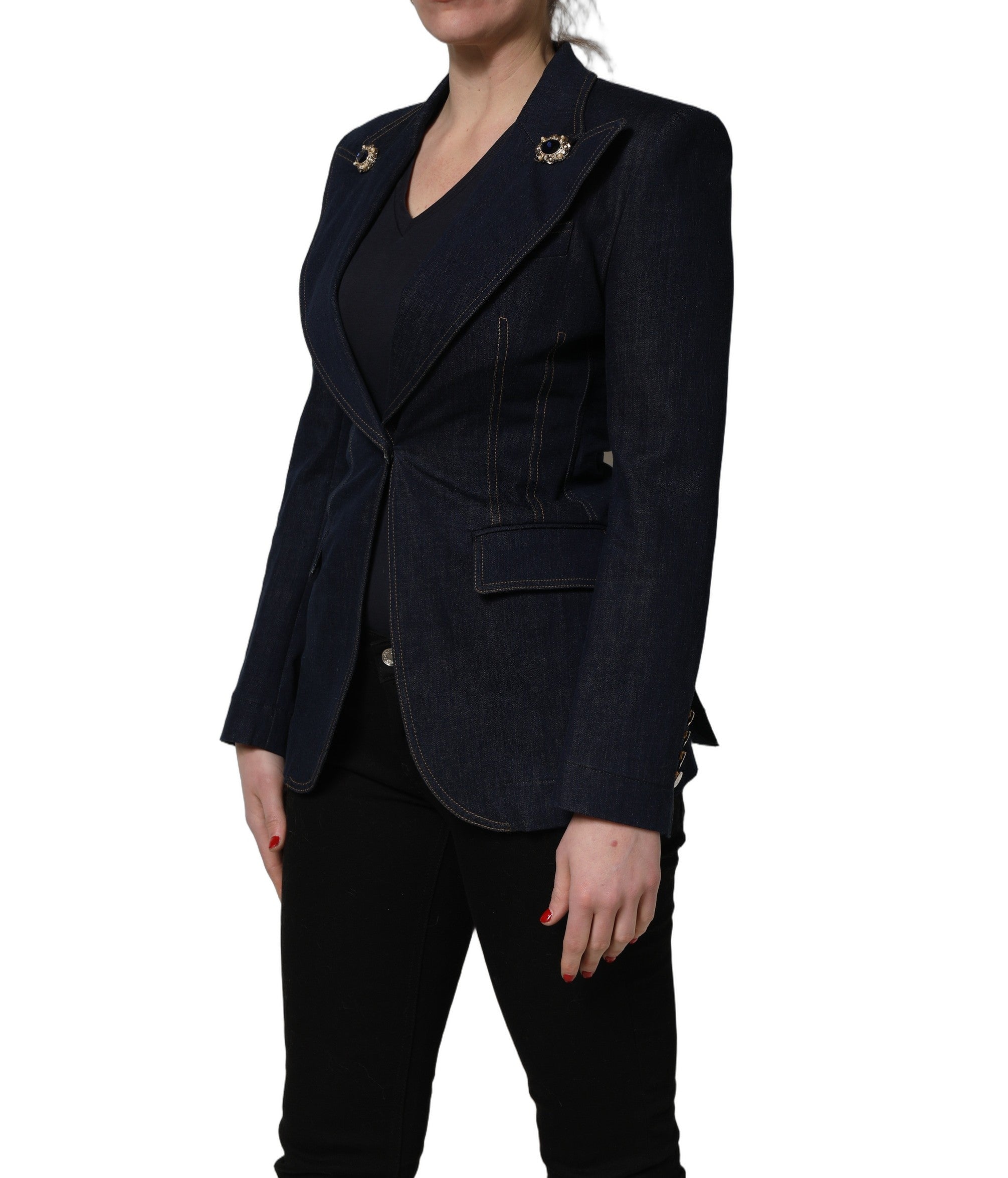 Dolce & Gabbana 97% Cotton 3% Elastane blazer in blue — view 4