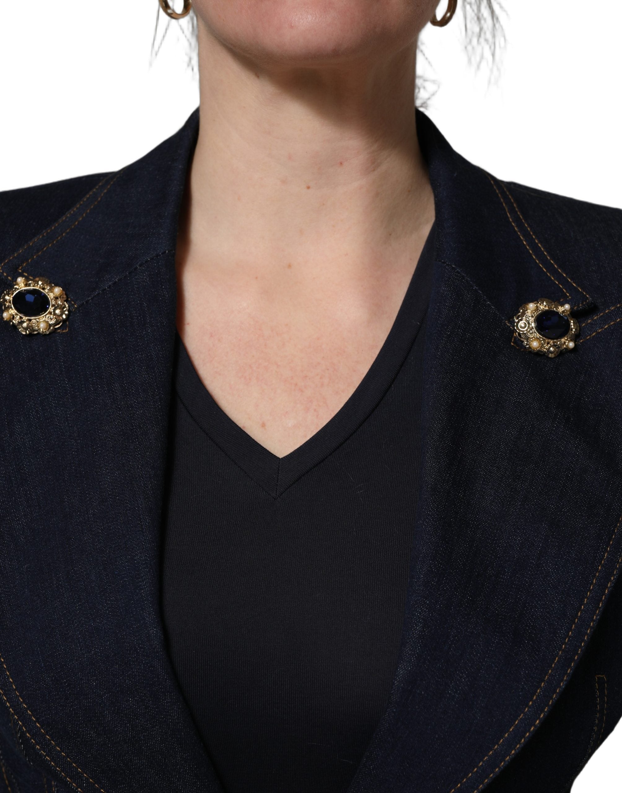 Dolce & Gabbana 97% Cotton 3% Elastane blazer in blue — view 6