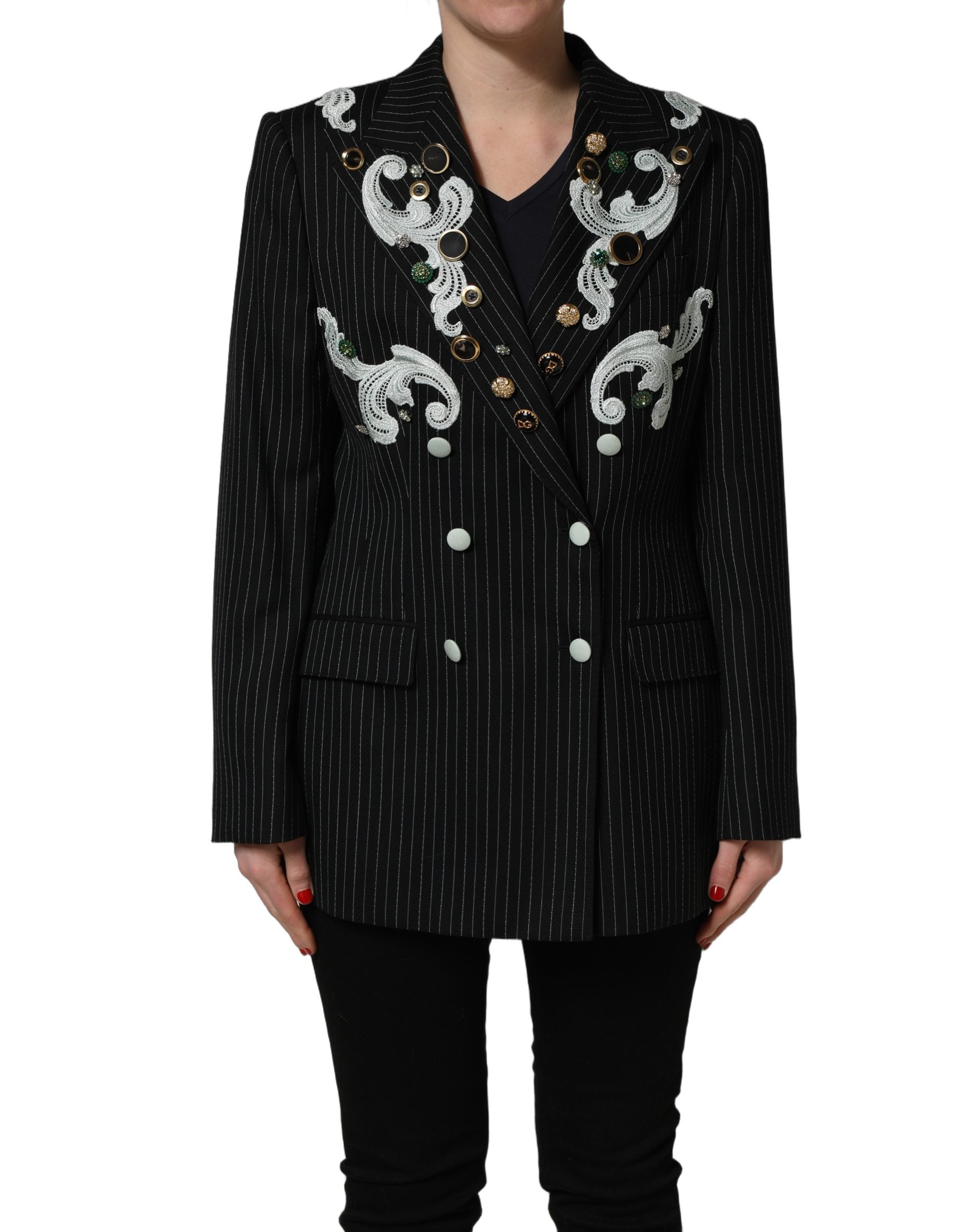 Dolce & Gabbana 98% Virgin Wool blazer in black — view 3