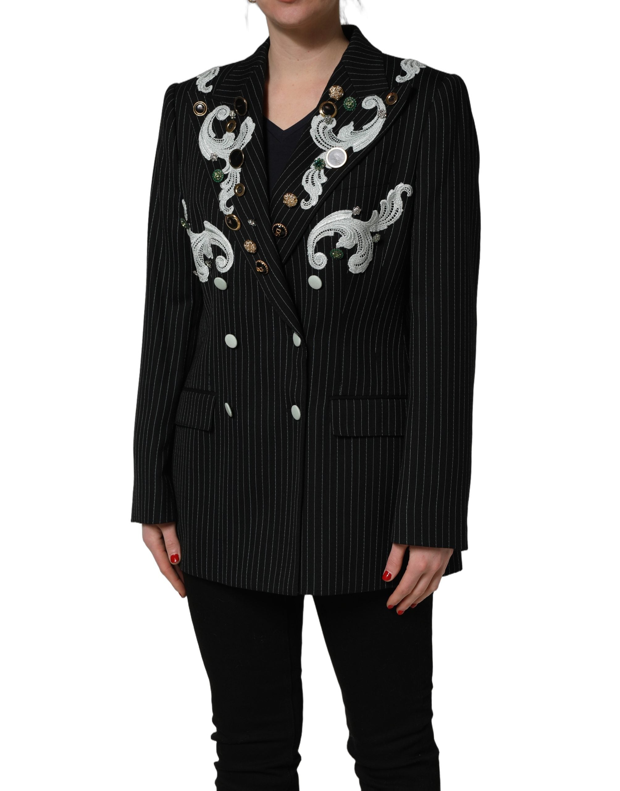 Dolce & Gabbana 98% Virgin Wool blazer in black — view 5
