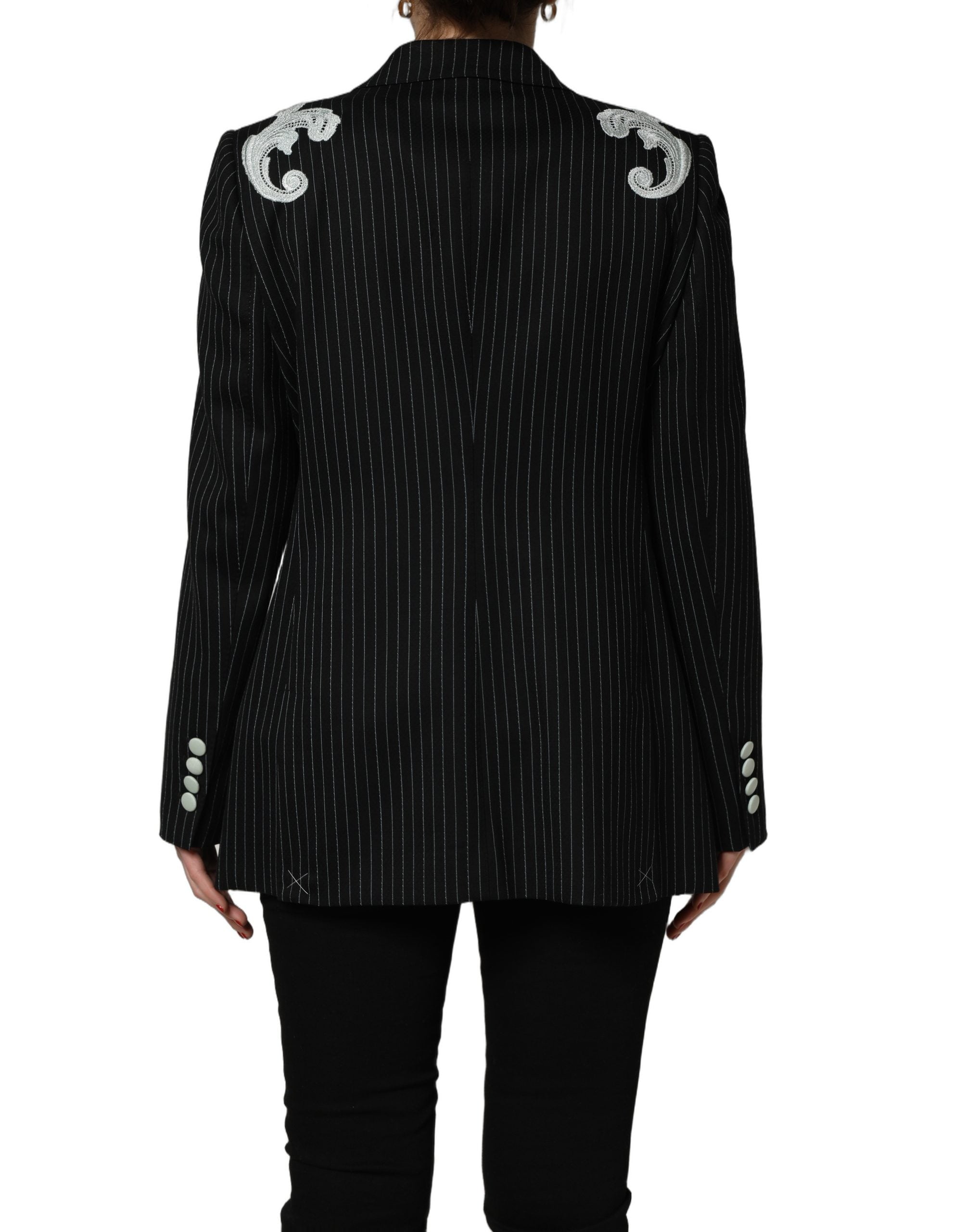 Dolce & Gabbana 98% Virgin Wool blazer in black — view 6
