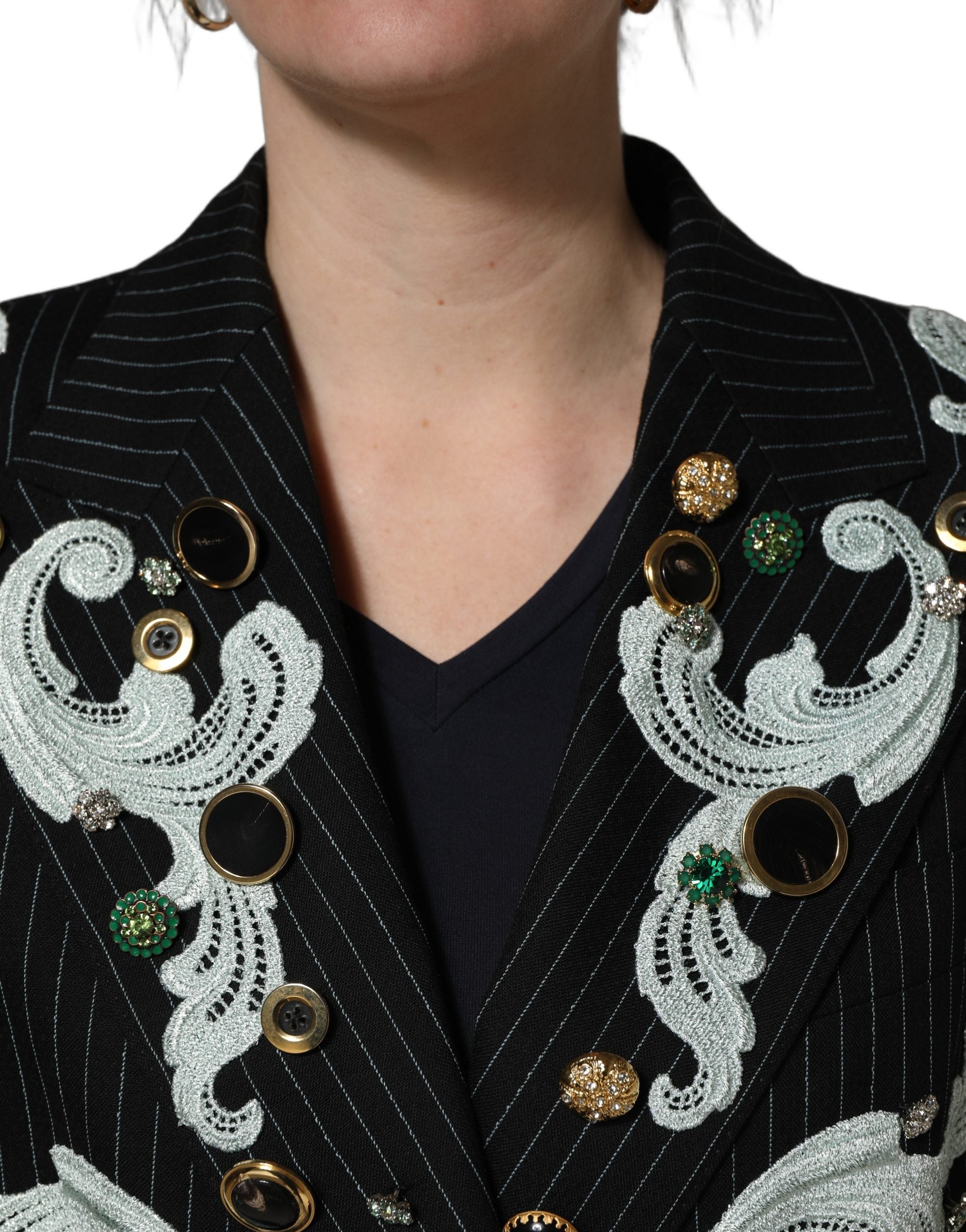 Dolce & Gabbana 98% Virgin Wool blazer in black — view 7