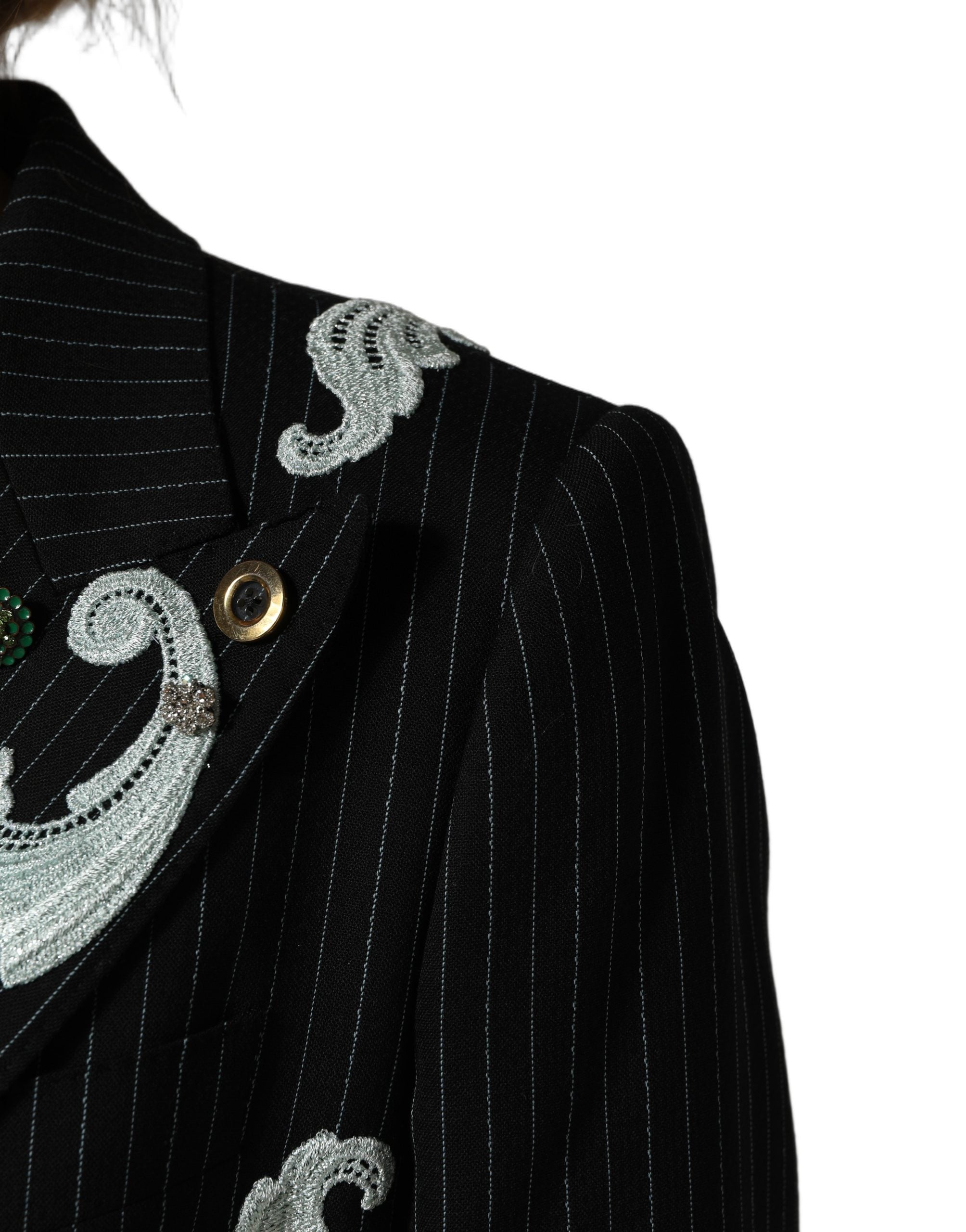 Dolce & Gabbana 98% Virgin Wool blazer in black — view 8