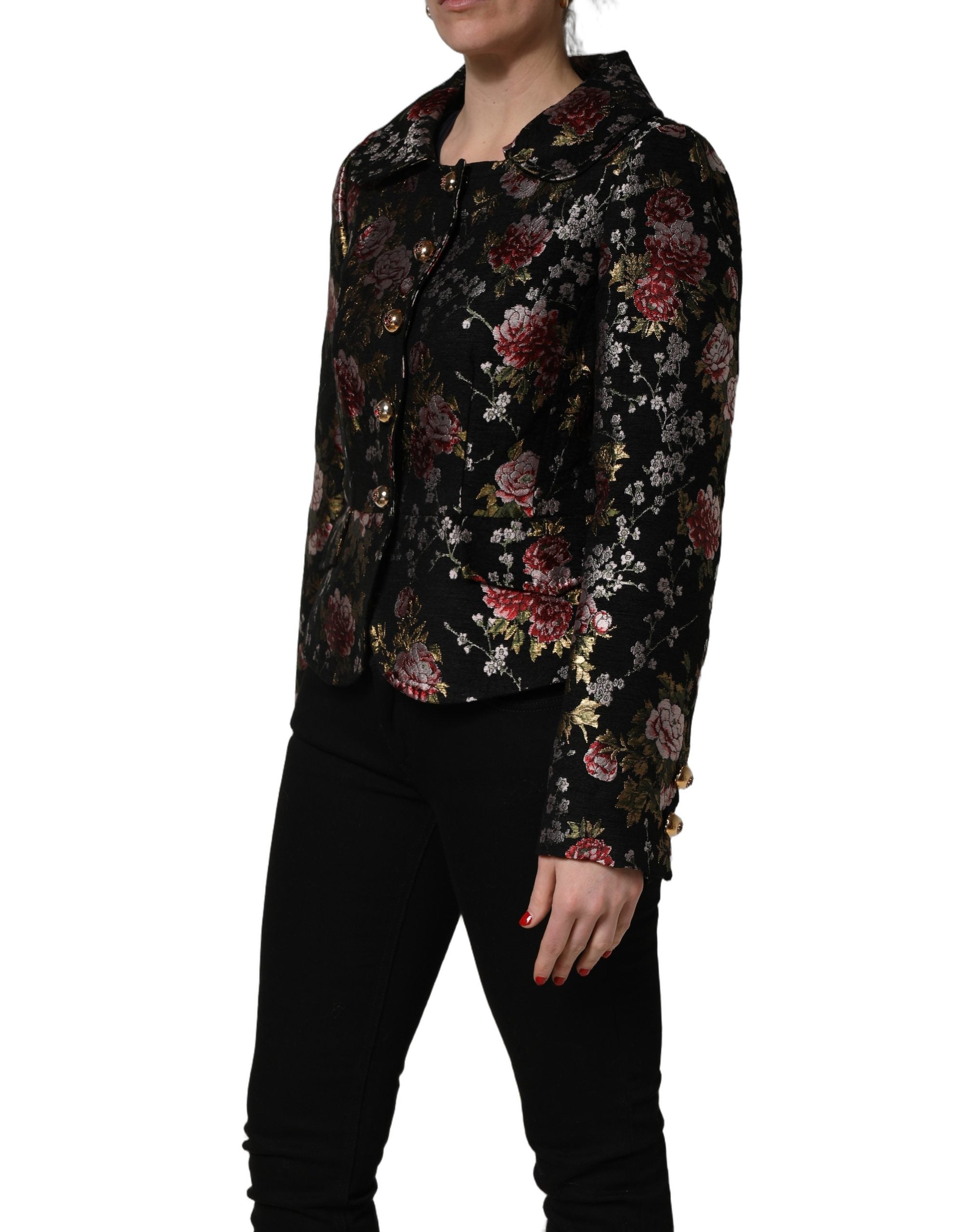 Dolce & Gabbana 56% Acetate 35% Acrylic 9% Polyester; Lining: 100% Polyester blazer in black — view 7
