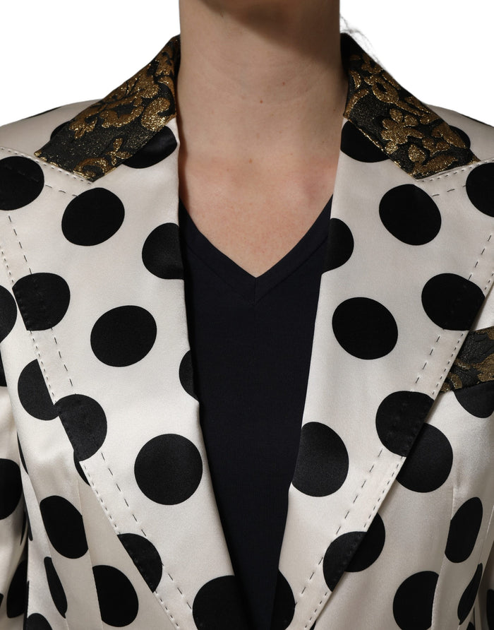 Dolce & Gabbana 90% Silk blazer in white — view 2
