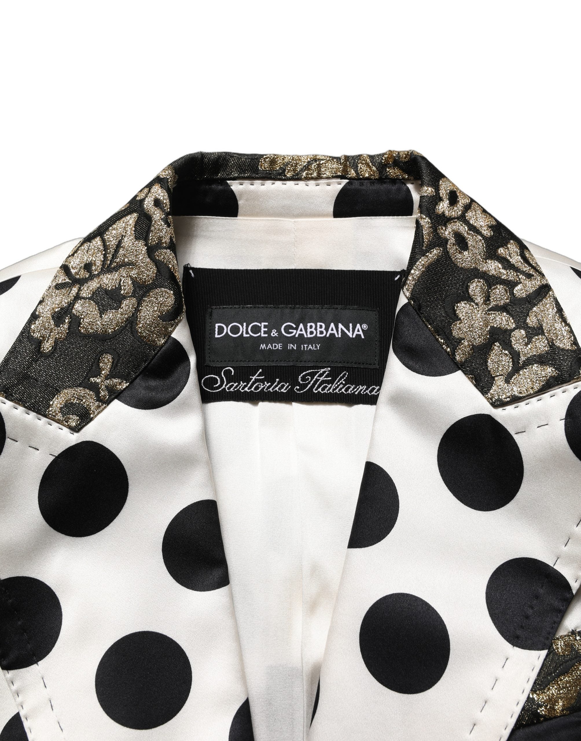 Dolce & Gabbana 90% Silk blazer in white — view 3