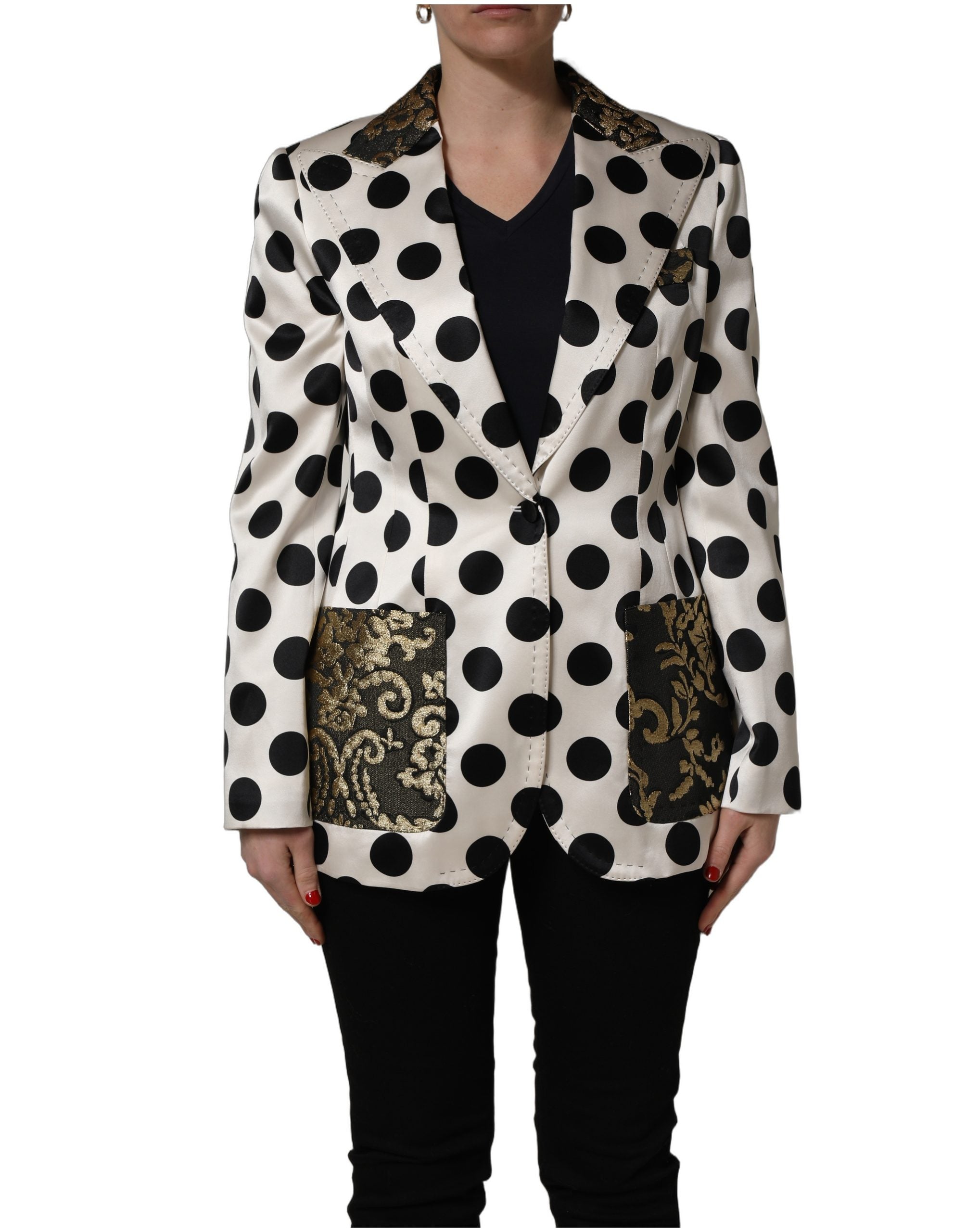 Dolce & Gabbana 90% Silk blazer in white — view 4