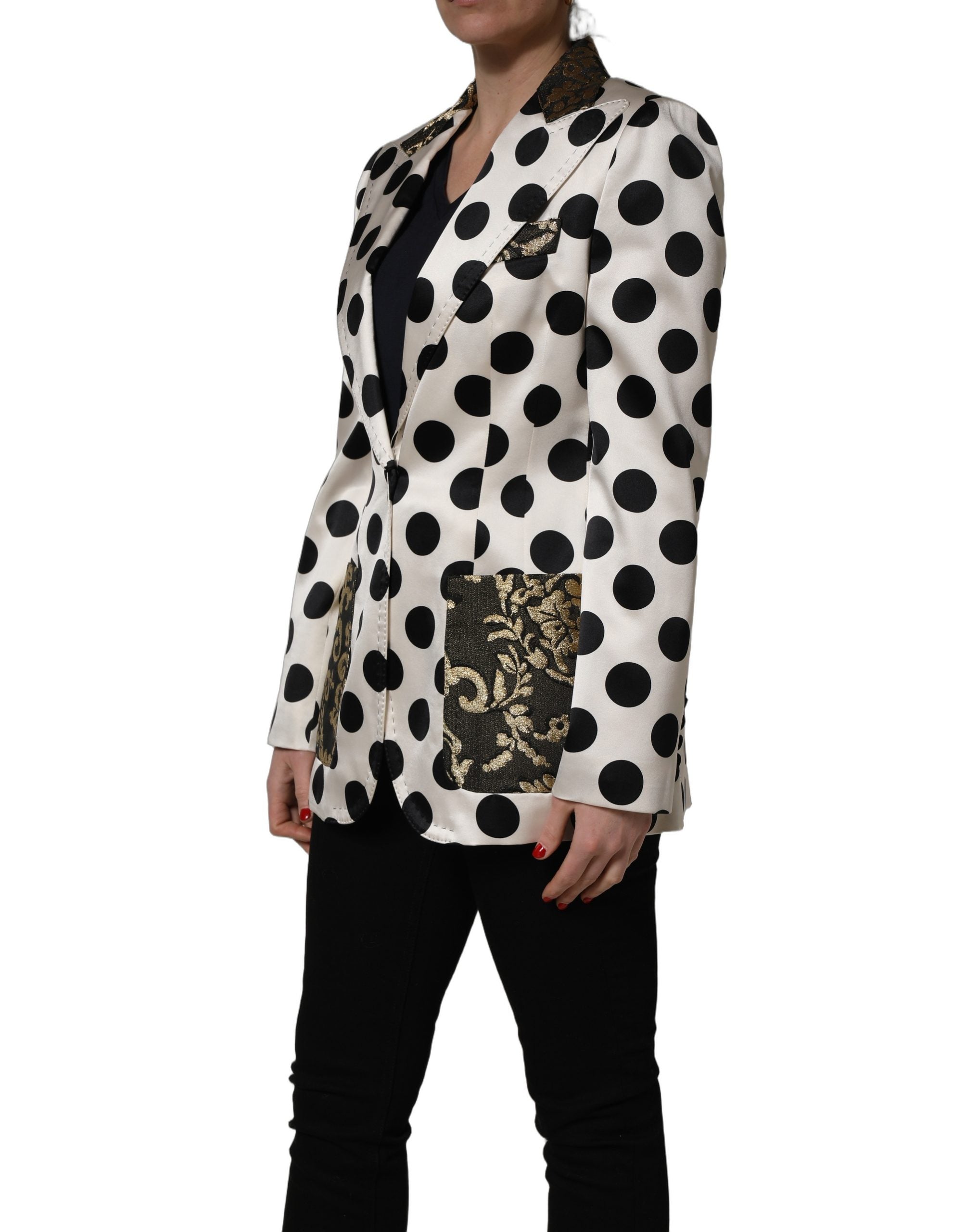 Dolce & Gabbana 90% Silk blazer in white — view 6