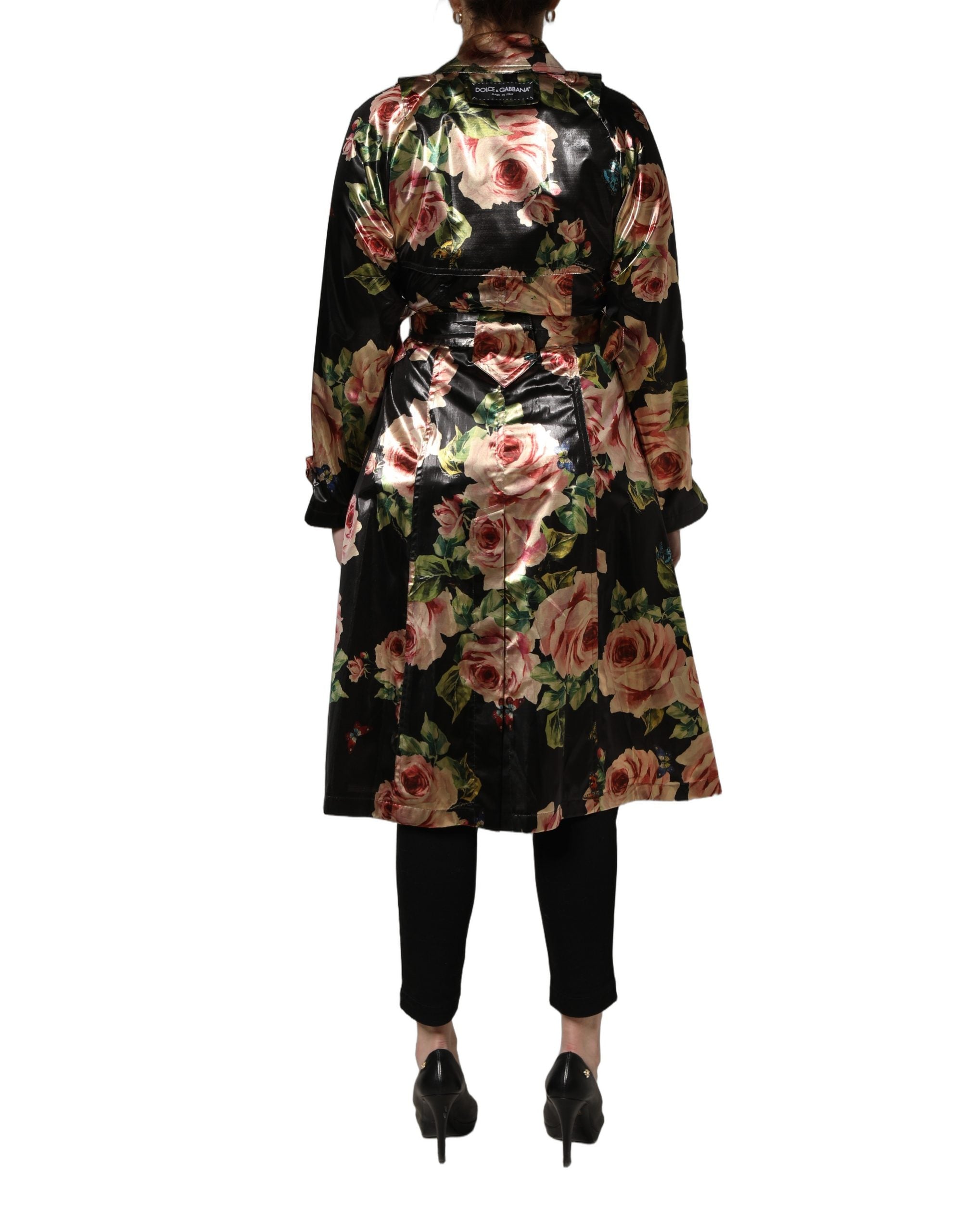 Dolce & Gabbana 100% Polyester; Lining 97% Polyester trench coat in black — view 6