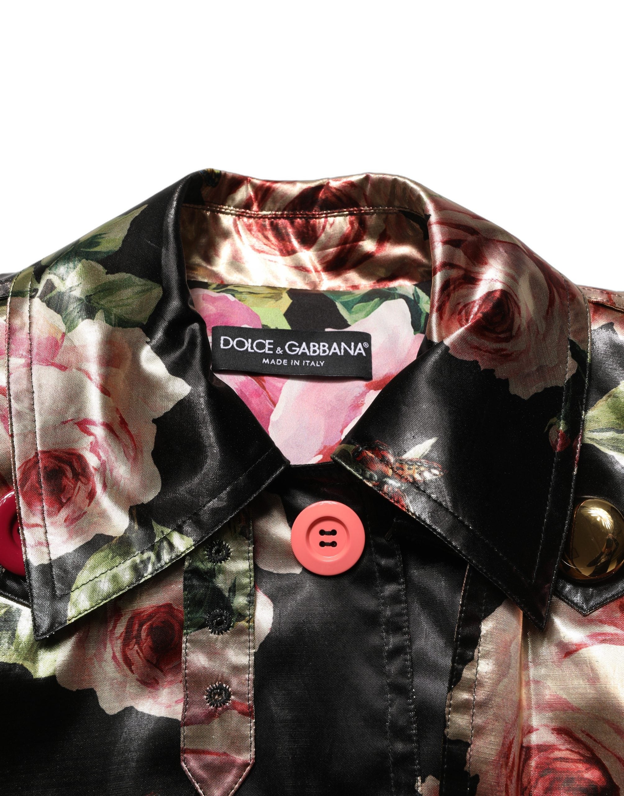 Dolce & Gabbana 100% Polyester; Lining 97% Polyester trench coat in black — view 8