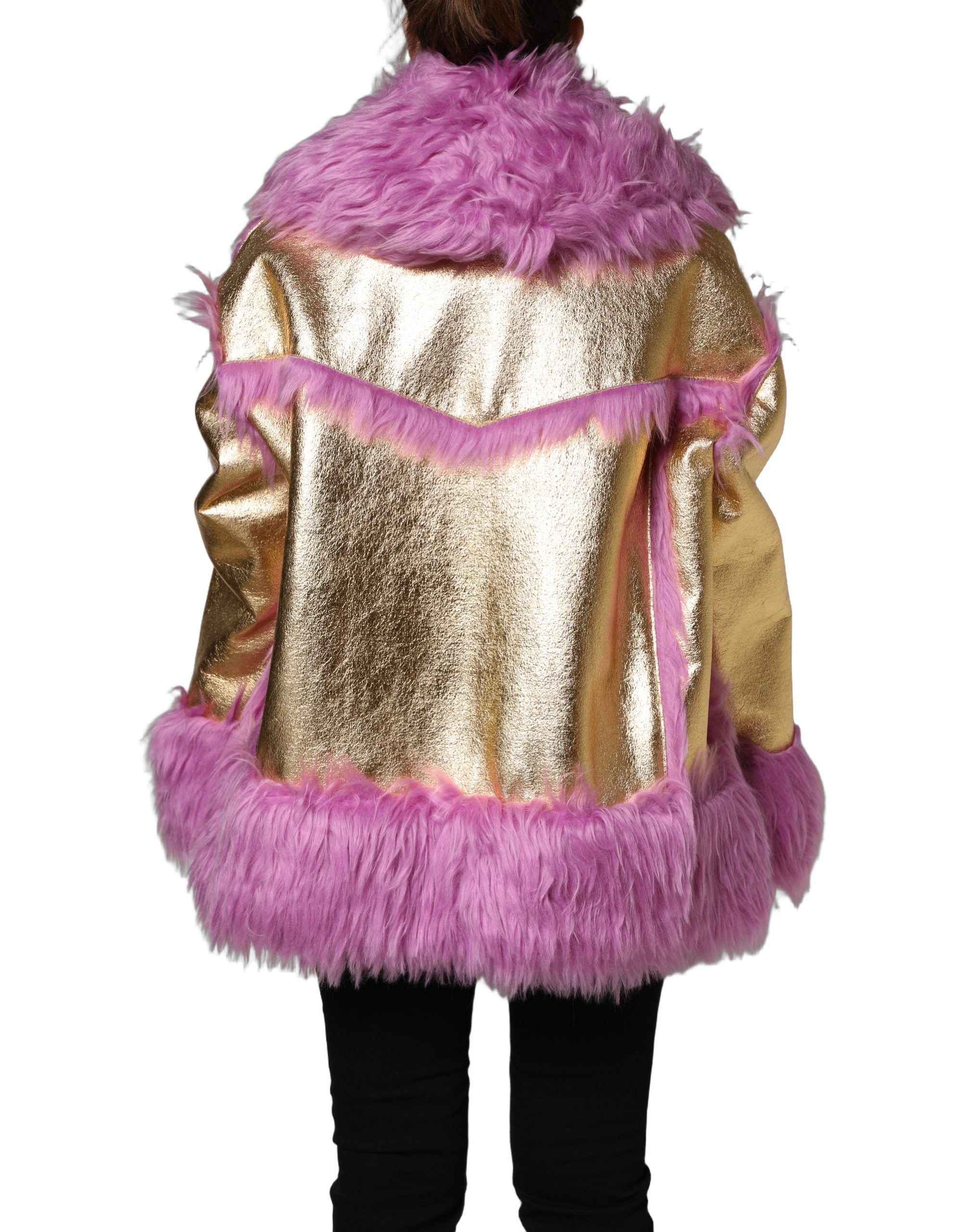 Dolce & Gabbana 20% Modacrylic coat in pink