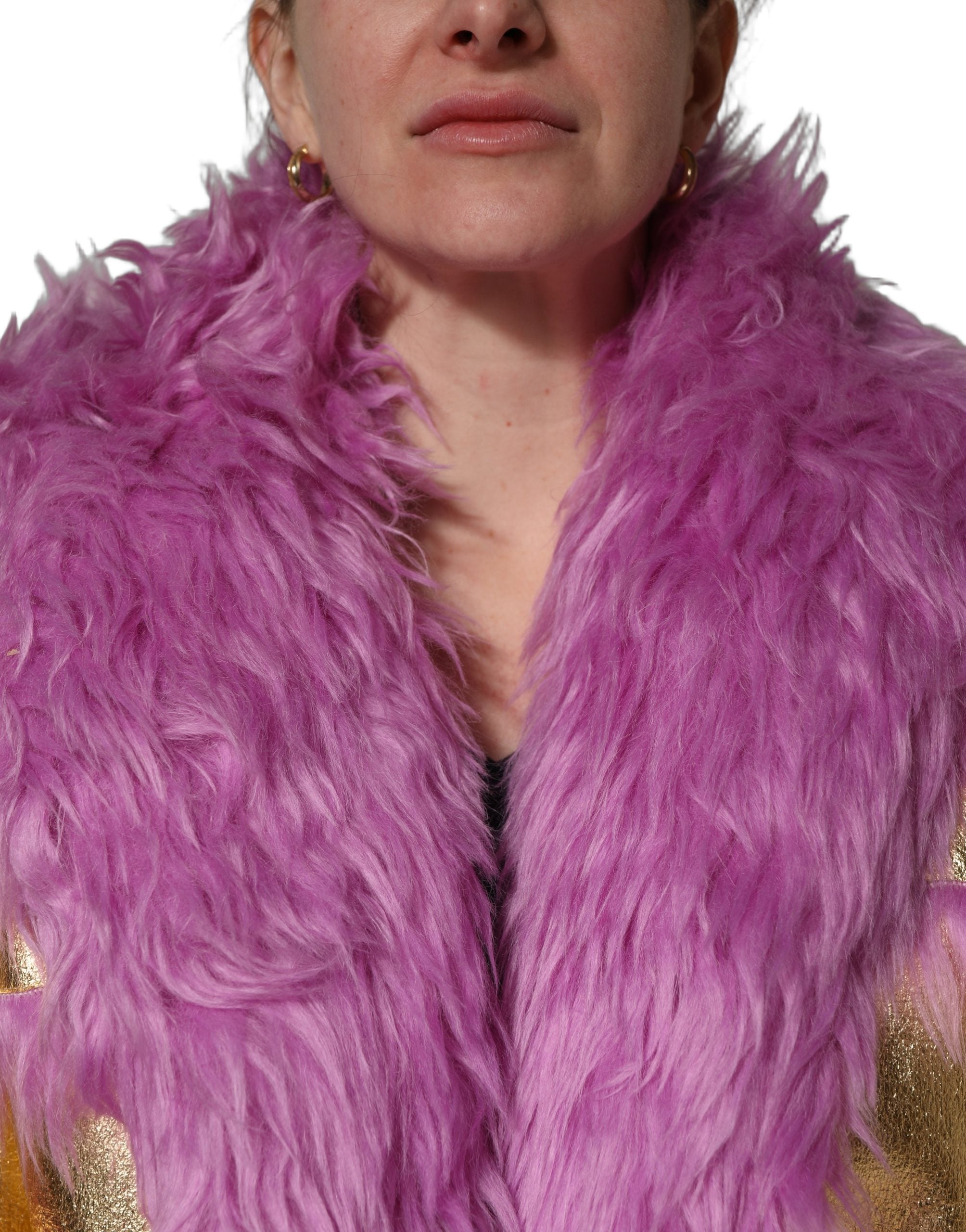 Dolce & Gabbana 20% Modacrylic coat in pink — view 2