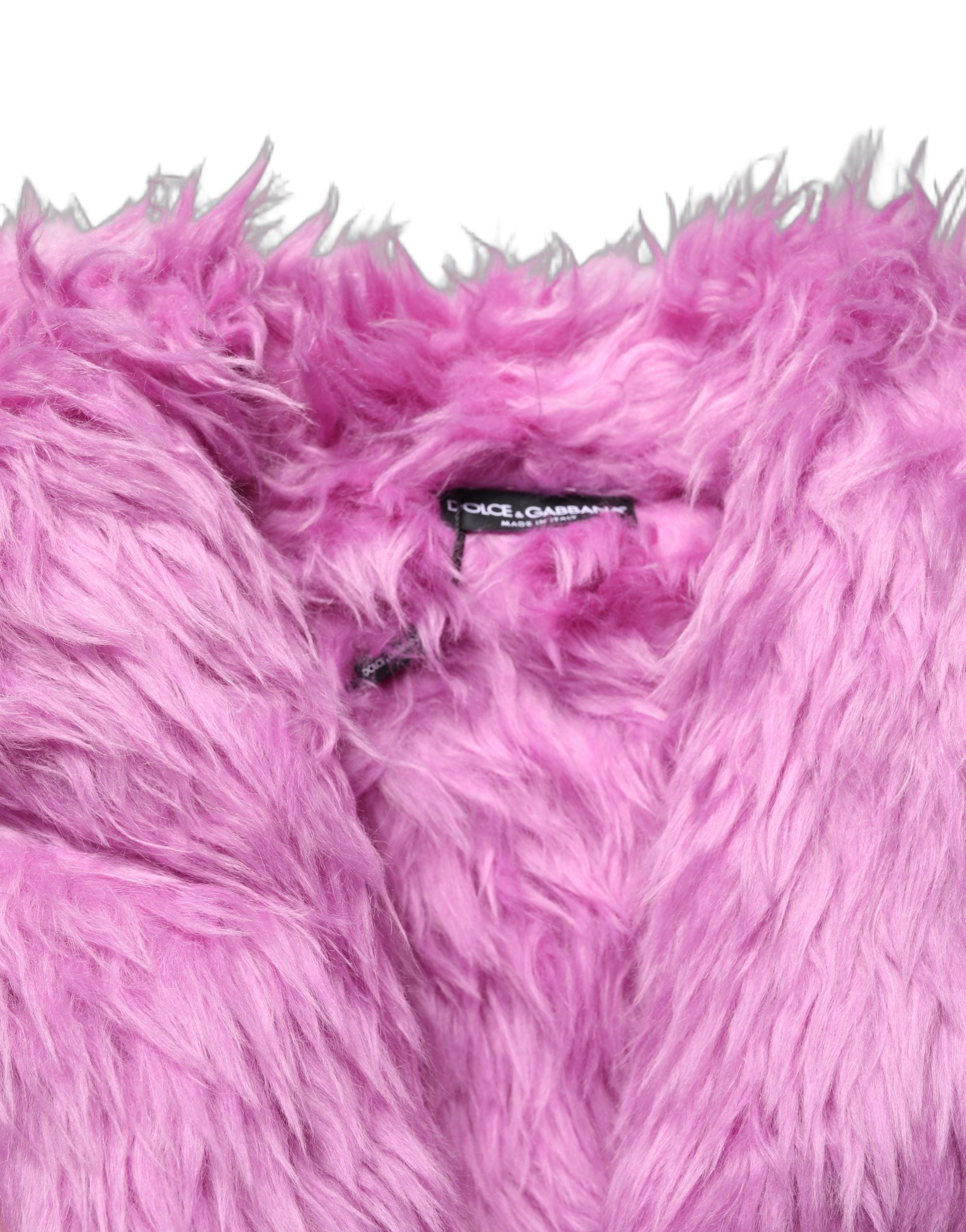 Dolce & Gabbana 20% Modacrylic coat in pink — view 3