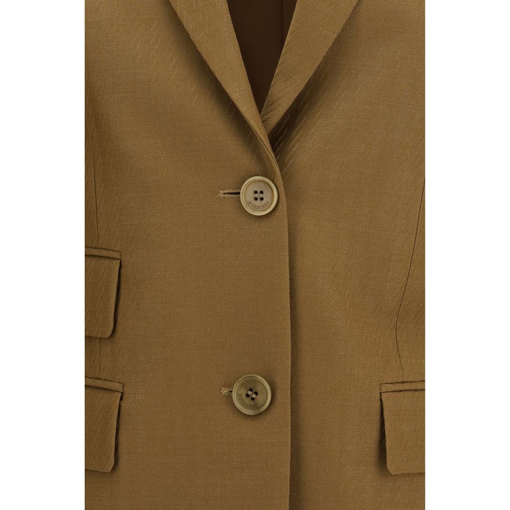 Burberry 77% Wool (Lamb) blazer in camel — view 3