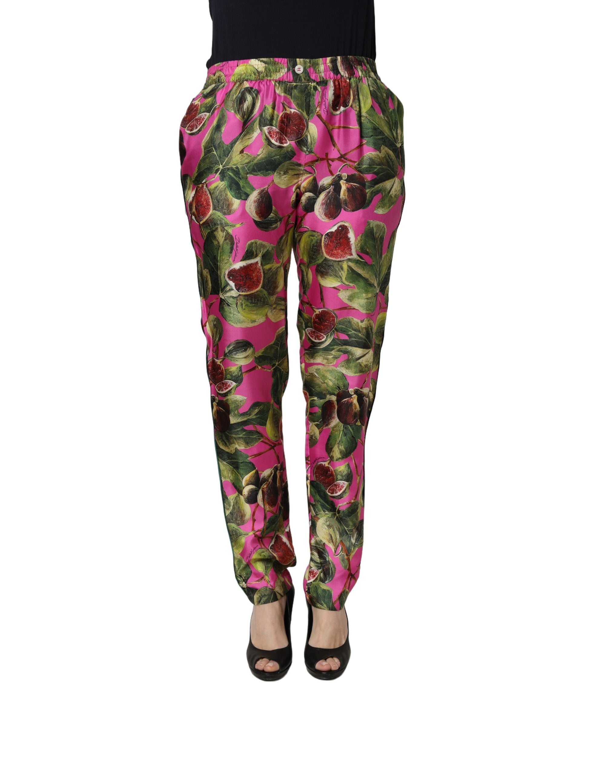 Dolce & Gabbana 100% Silk trousers in pink — view 4