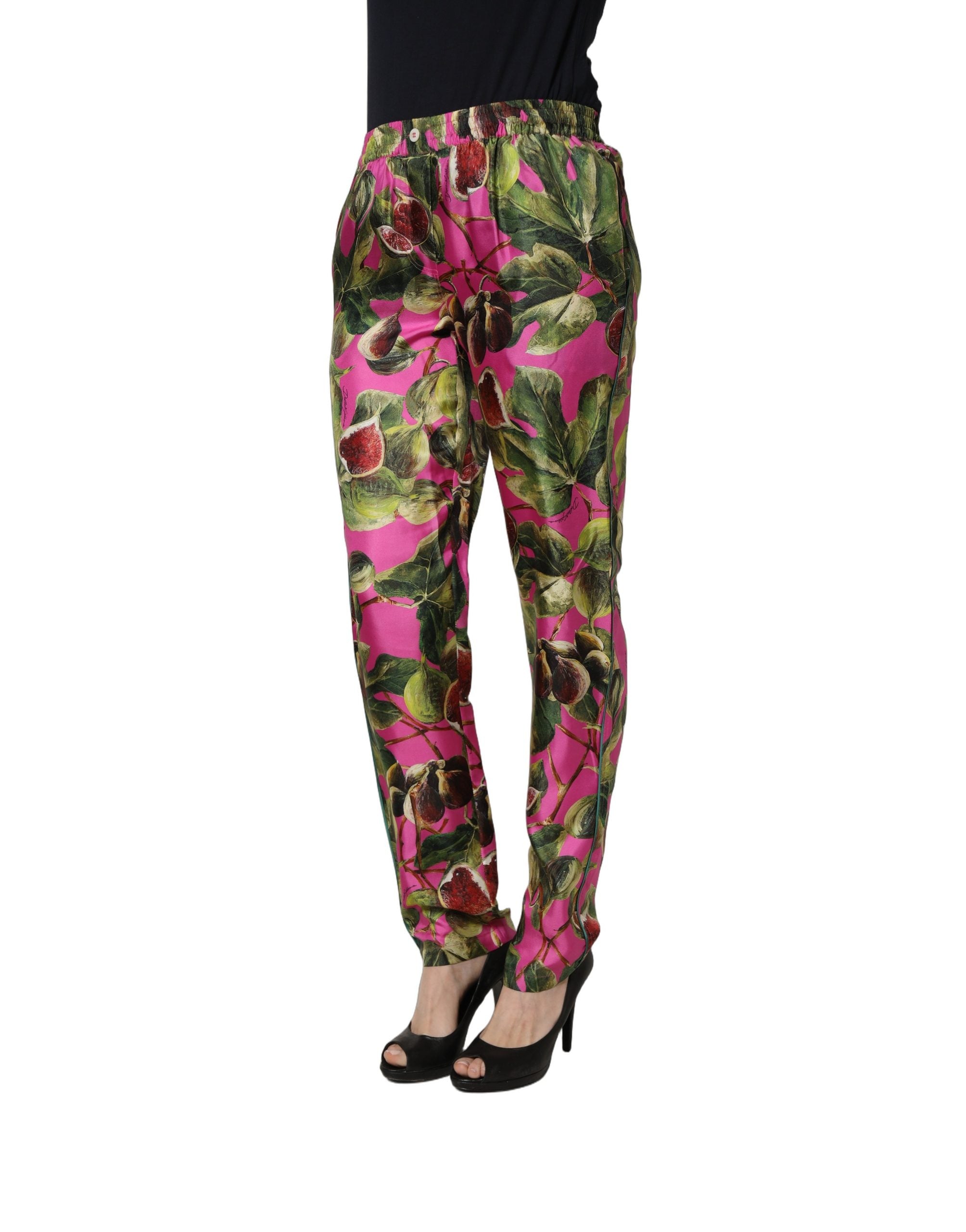 Dolce & Gabbana 100% Silk trousers in pink — view 6