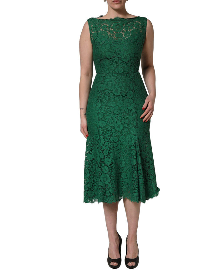 Dolce & Gabbana 37% Cotton 37% Nylon 26% Viscose dress in green — view 2