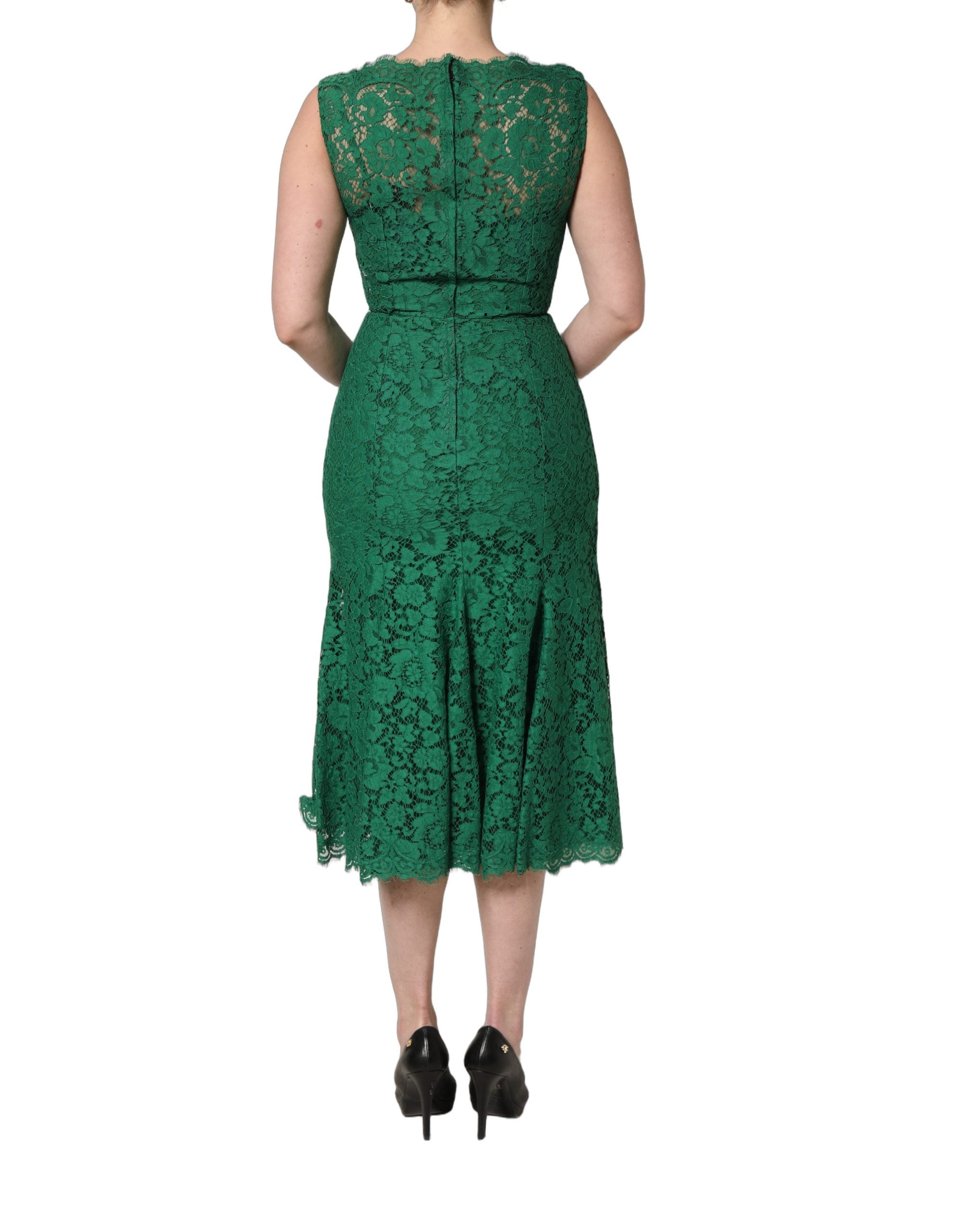 Dolce & Gabbana 37% Cotton 37% Nylon 26% Viscose dress in green — view 4