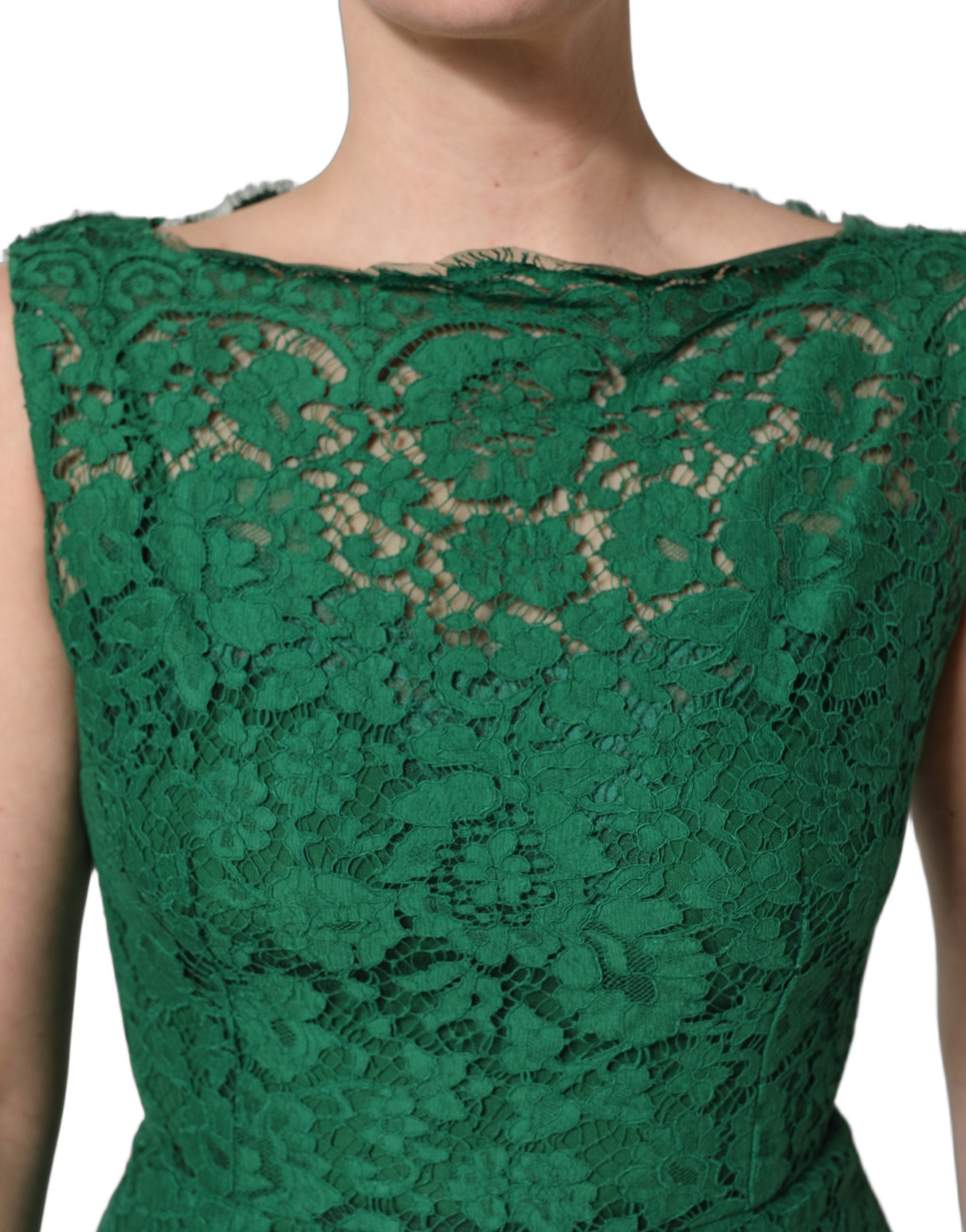Dolce & Gabbana 37% Cotton 37% Nylon 26% Viscose dress in green — view 5