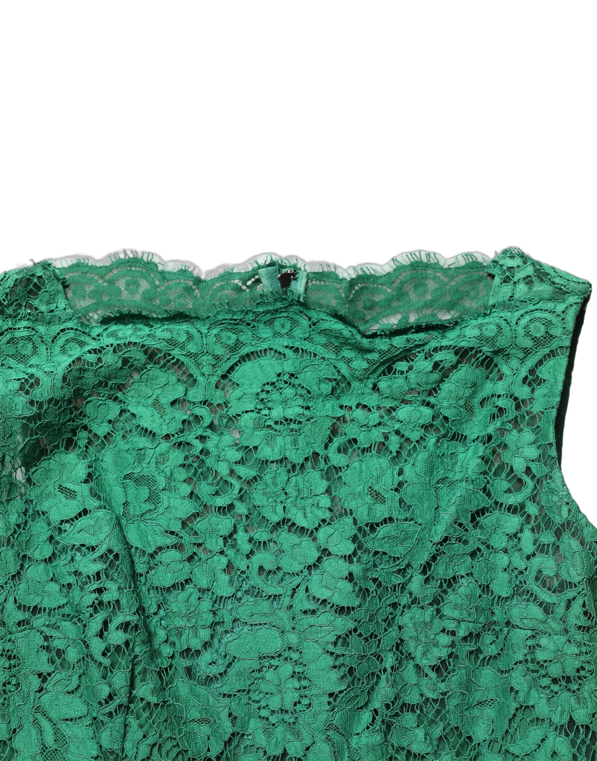 Dolce & Gabbana 37% Cotton 37% Nylon 26% Viscose dress in green — view 6