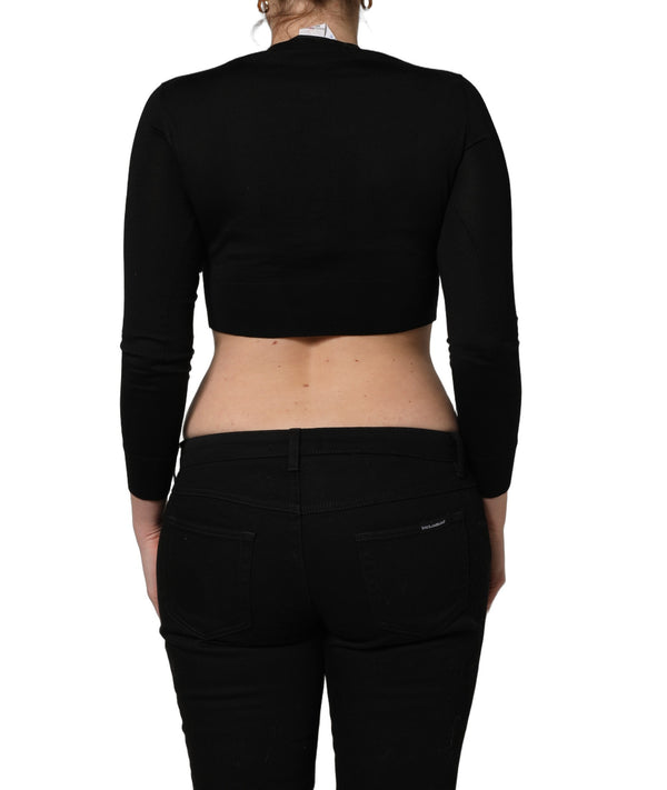 Dolce & Gabbana 83% Viscose 17% Polyester crop top in black