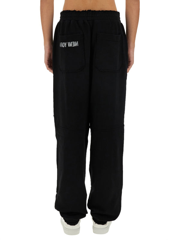 New York Track Pants Black Cotton