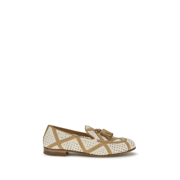 Fratelli Rossetti 70% Linen loafer in beige